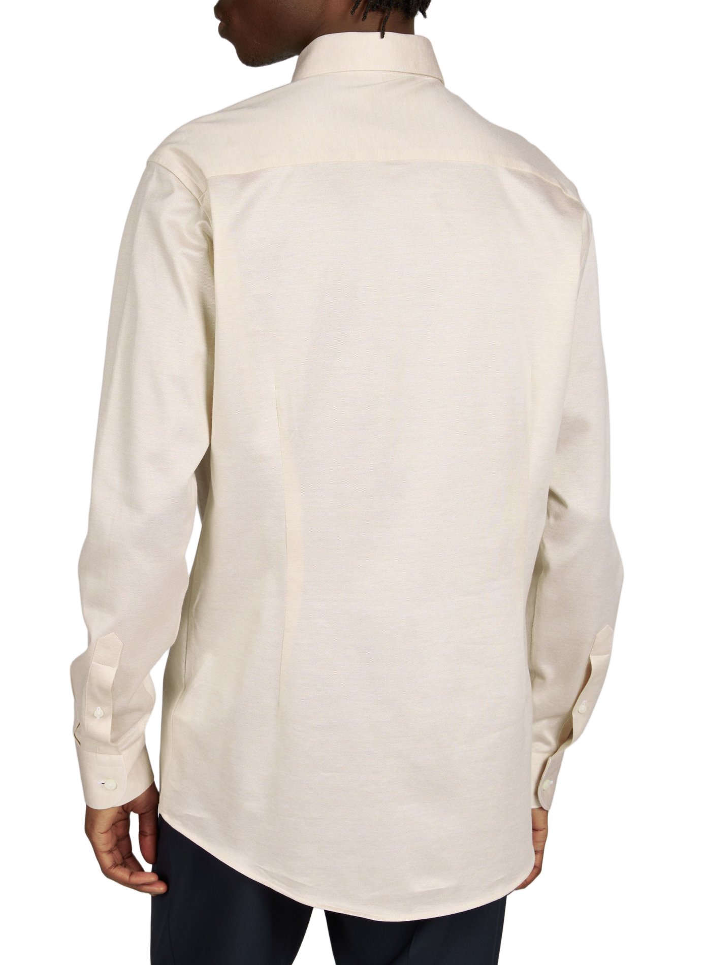 Straight jacquard cotton shirt ETON Beige