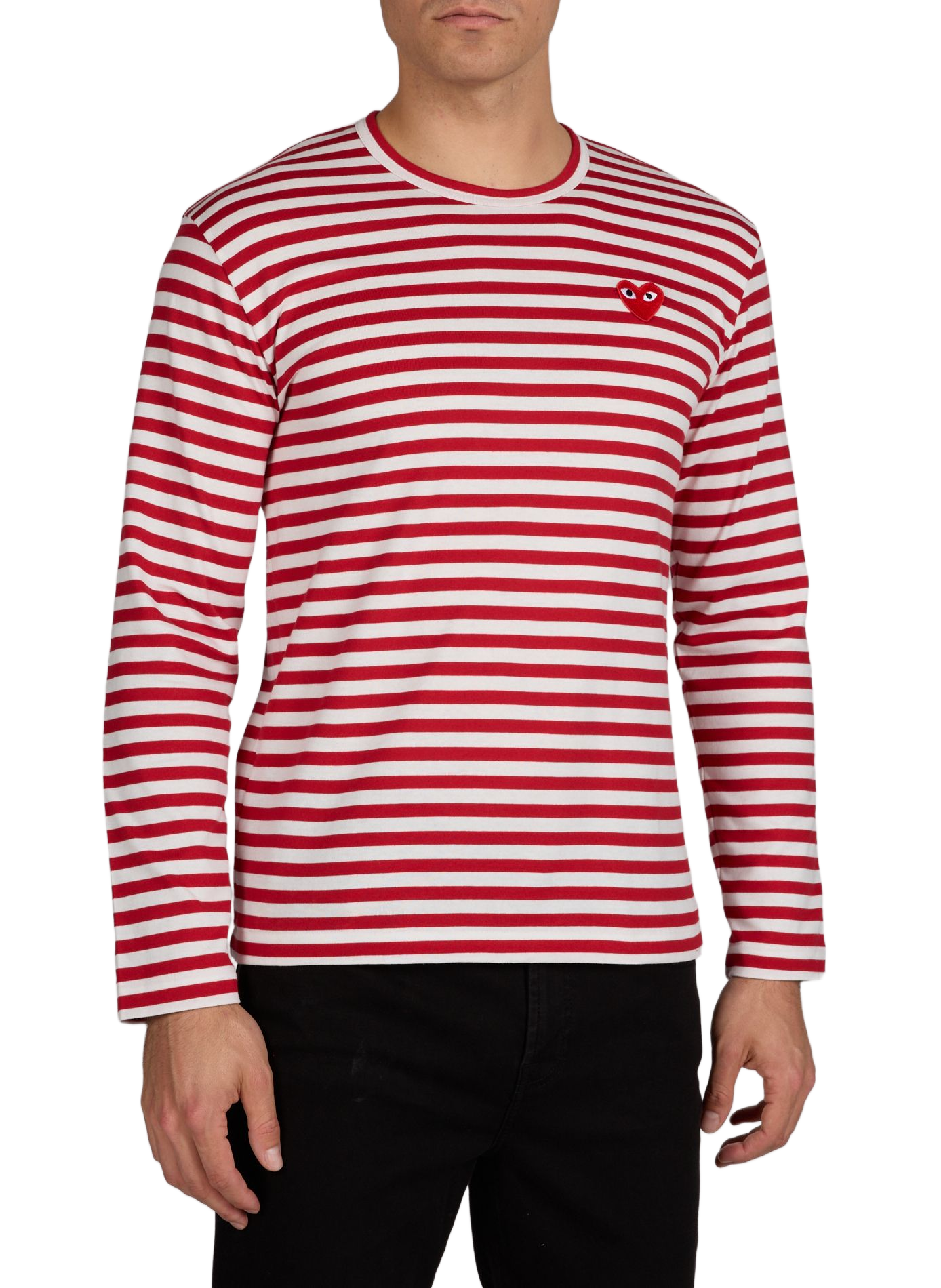 T-shirt à rayures en coton COMME DES GARCONS PLAY Multicolore