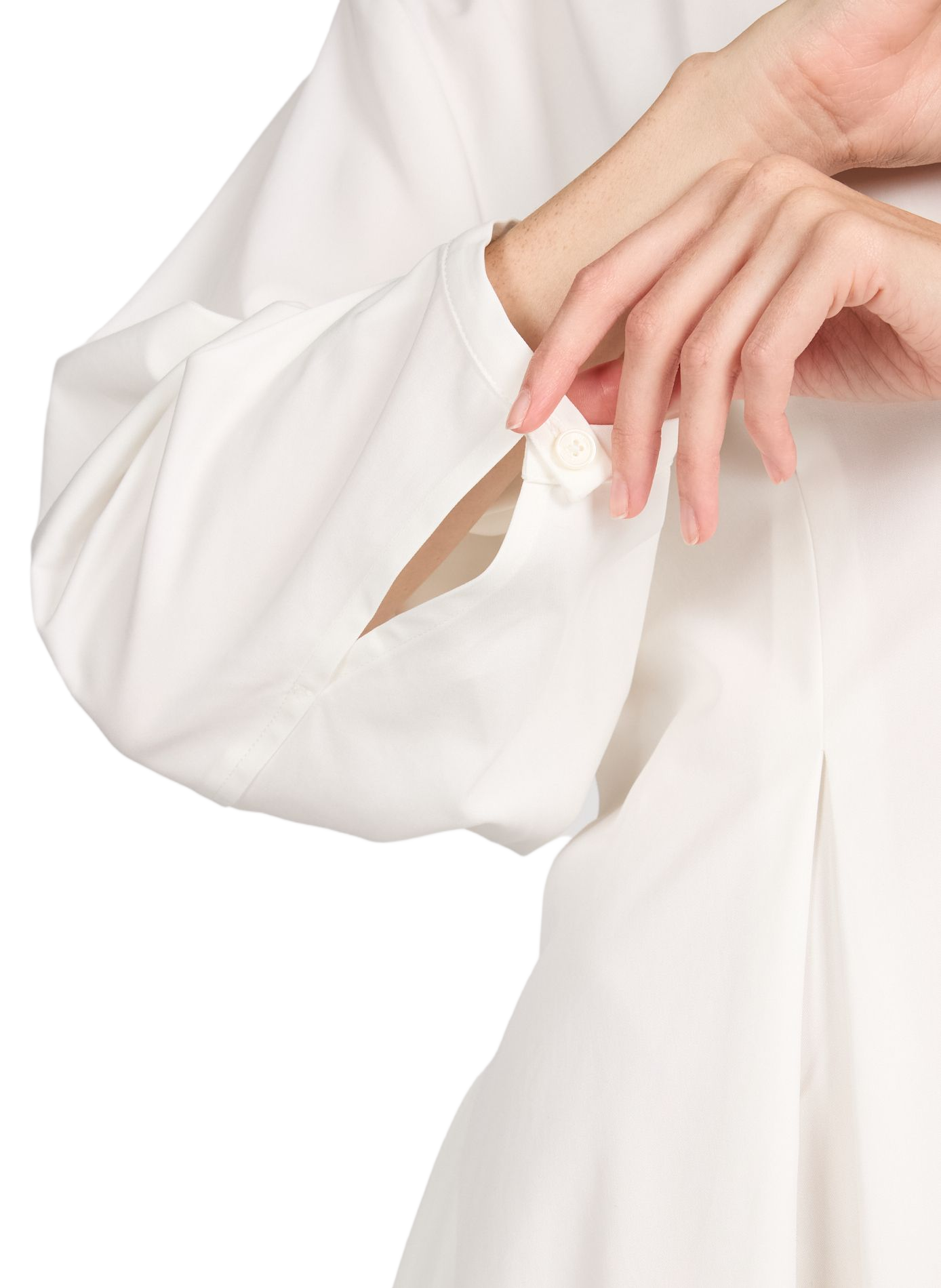 Taillierte Bluse mit Ballonärmeln aus Baumwolle TOTEME Weiss