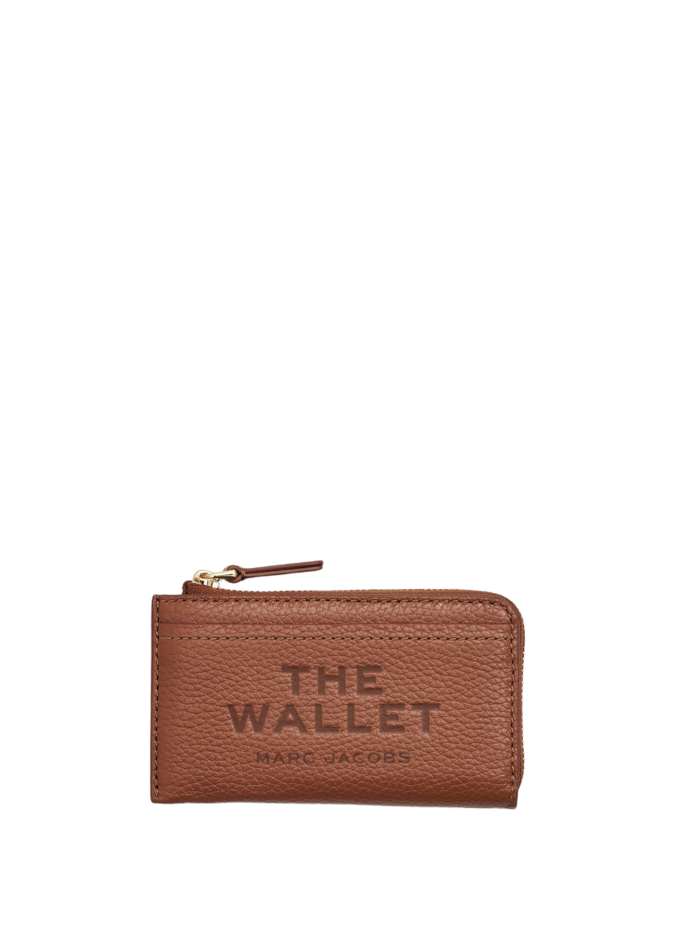 Porte-monnaie The Leather Top Zip MARC JACOBS Marron