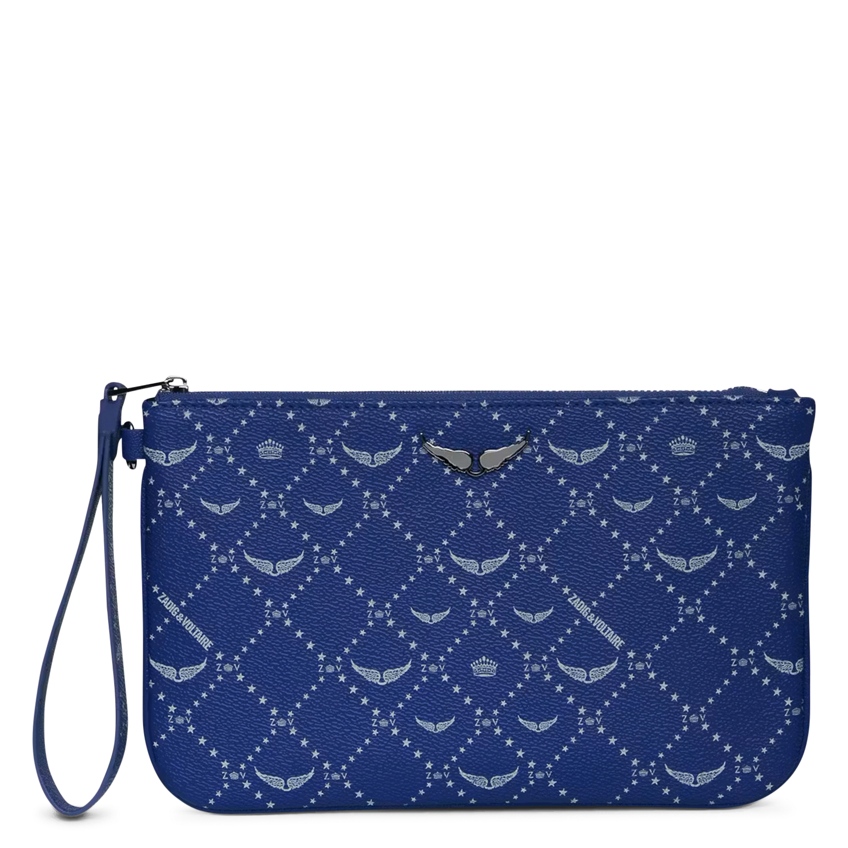 Pochette en toile monogramme z pouch ZADIG&VOLTAIRE Bleu