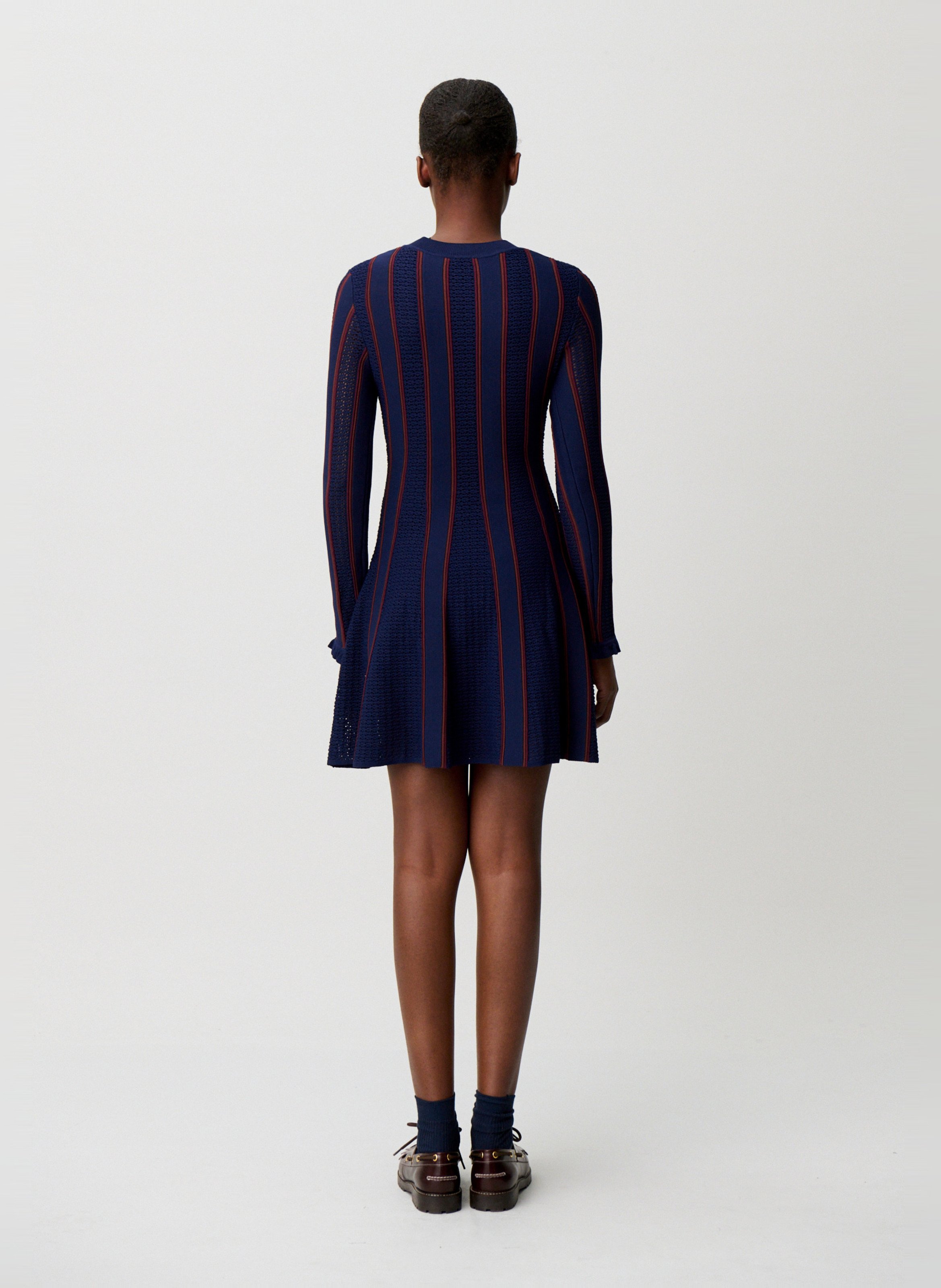 Robe midi à rayures CLAUDIE PIERLOT Multicolore