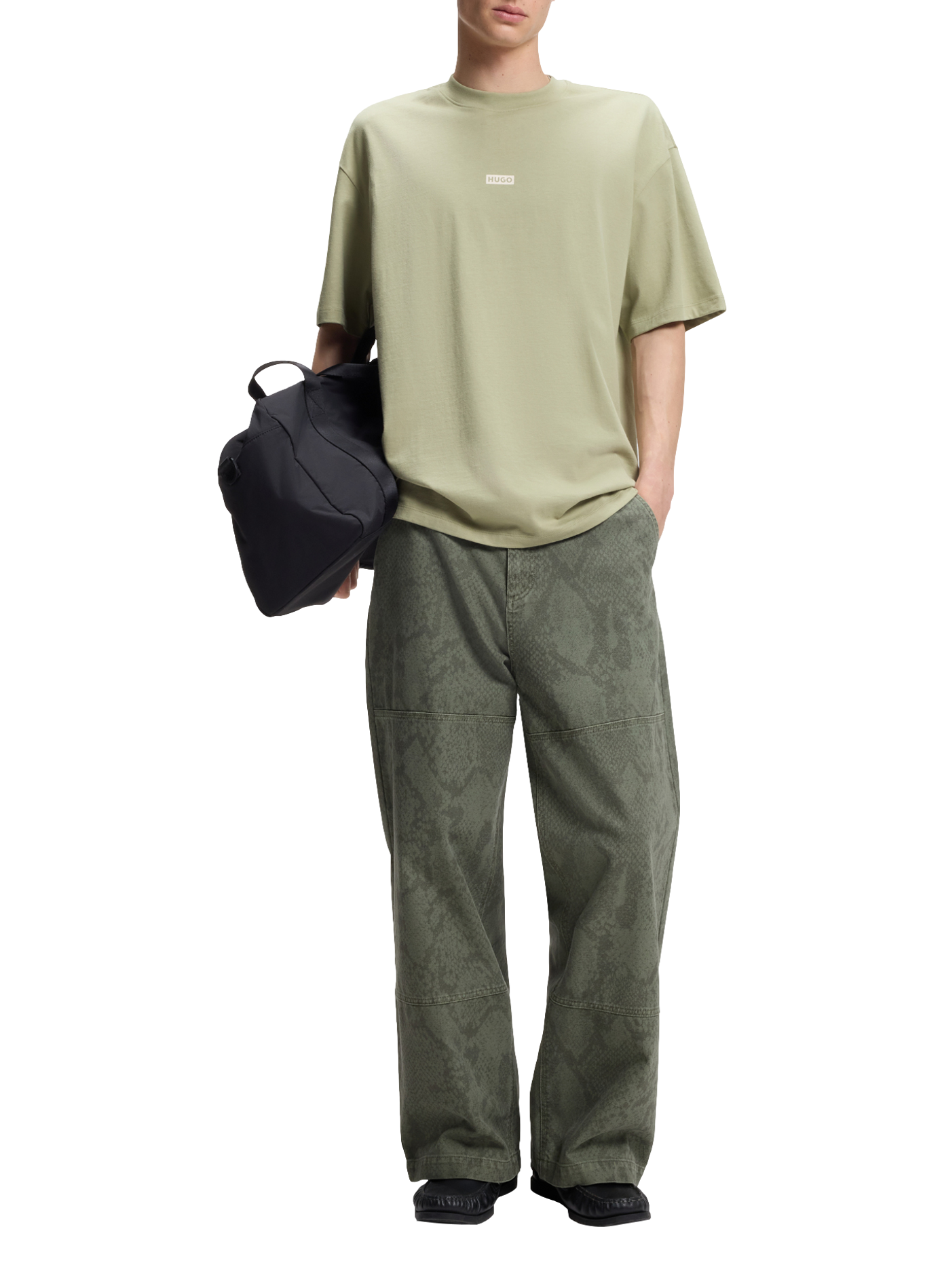 T-shirt en coton Nalono HUGO BLUE Vert