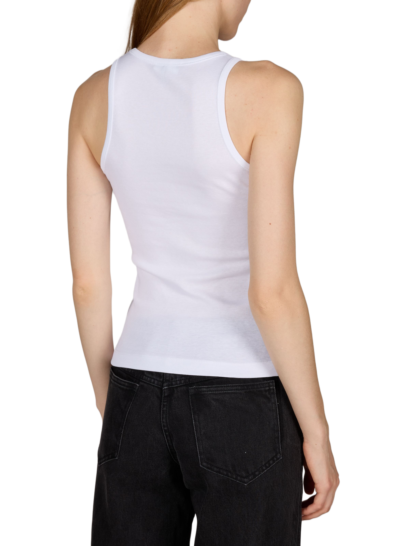 Tanktop met patroon van katoen GANNI Wit