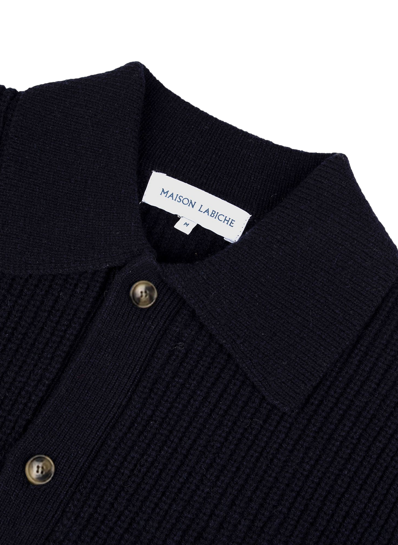 Plain wool buttoned cardigan MAISON LABICHE Blue