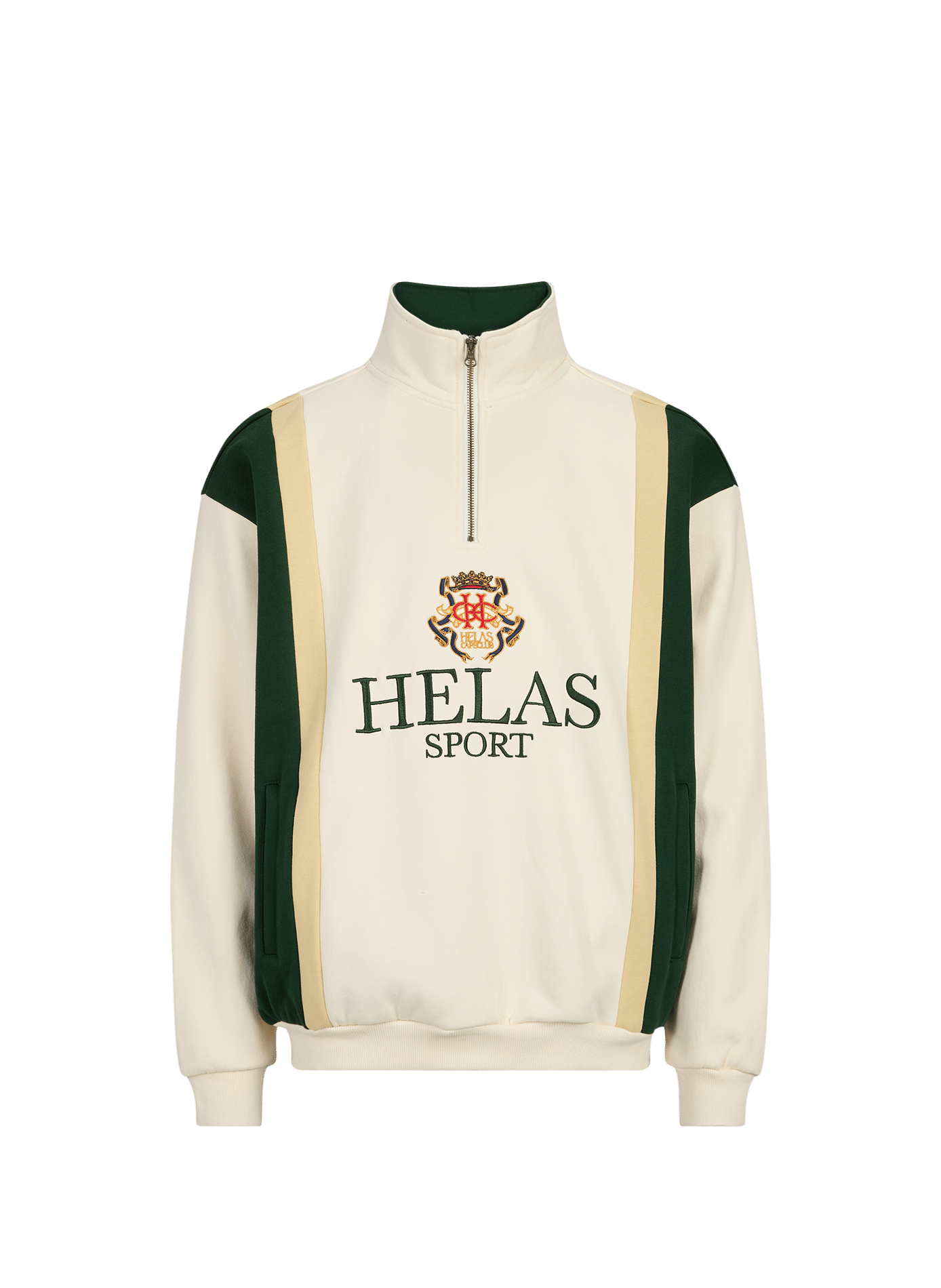 Embroidered sweatshirt in blended cotton HELAS CAPS Beige