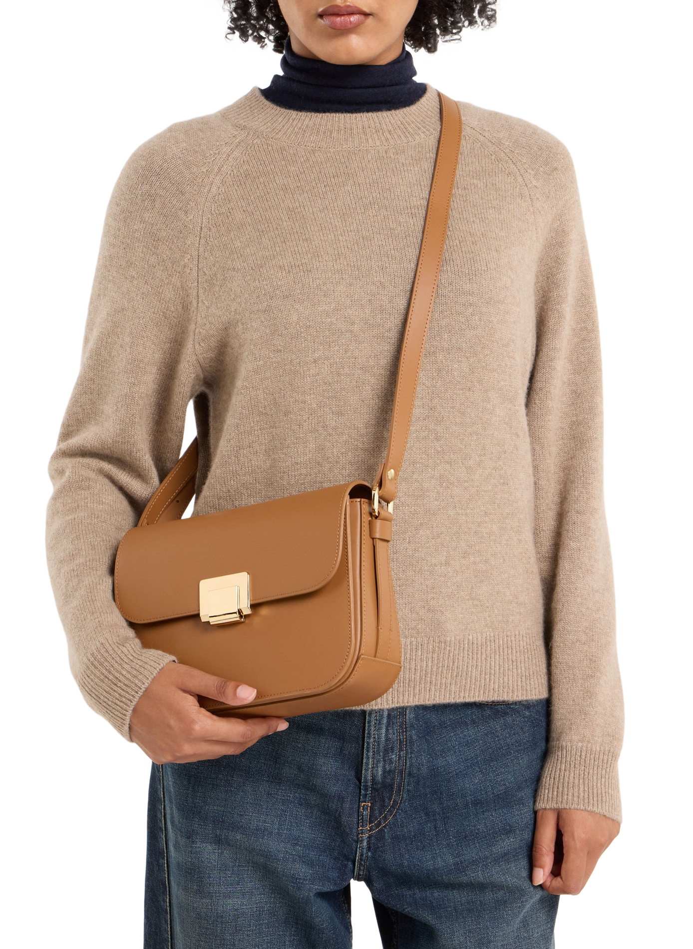 Sac à bandoulière Flora en cuir SAISON 1865 Marron