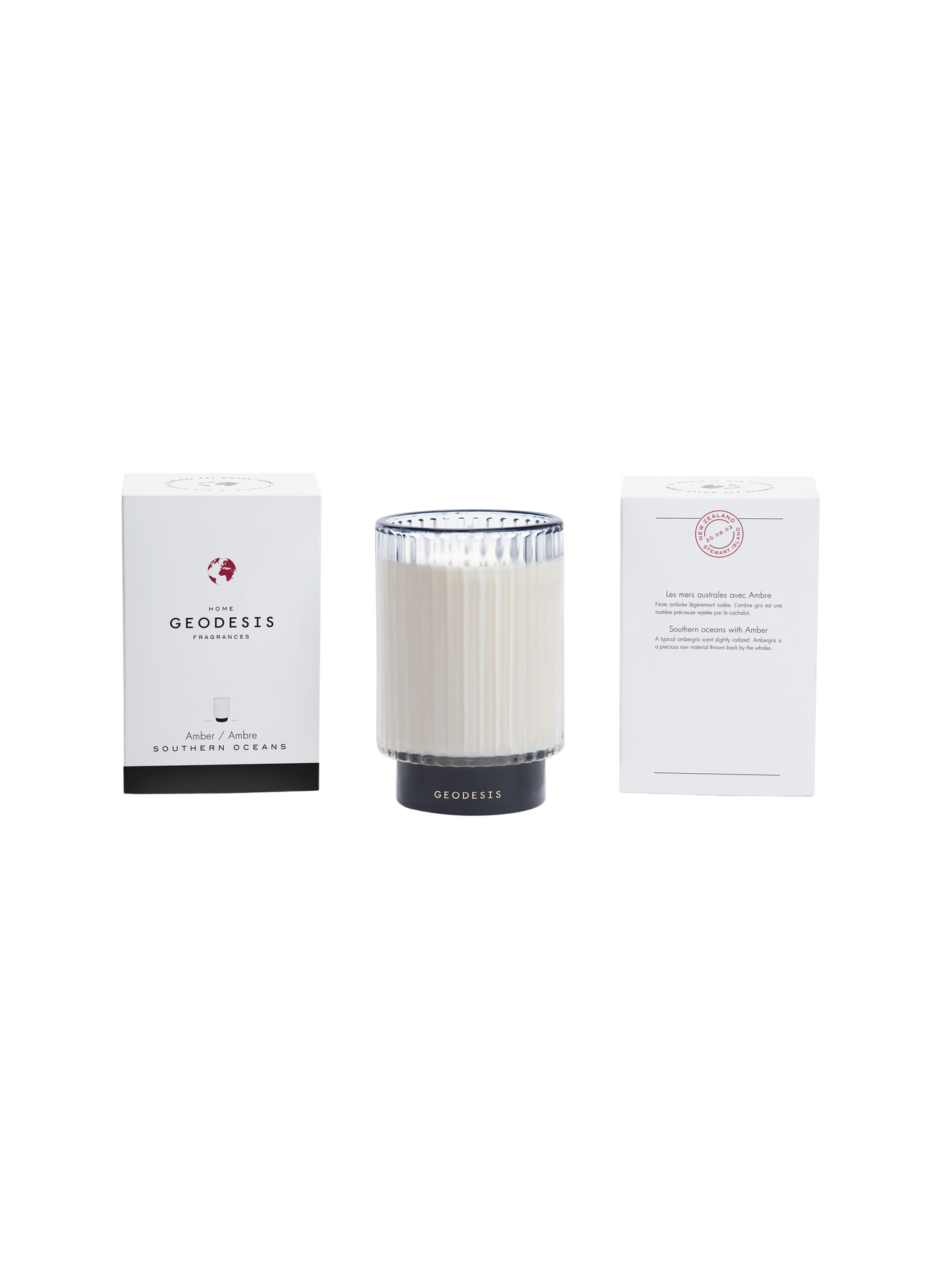 Bougie parfumée Prestige 350g Ambre GEODESIS Transparent