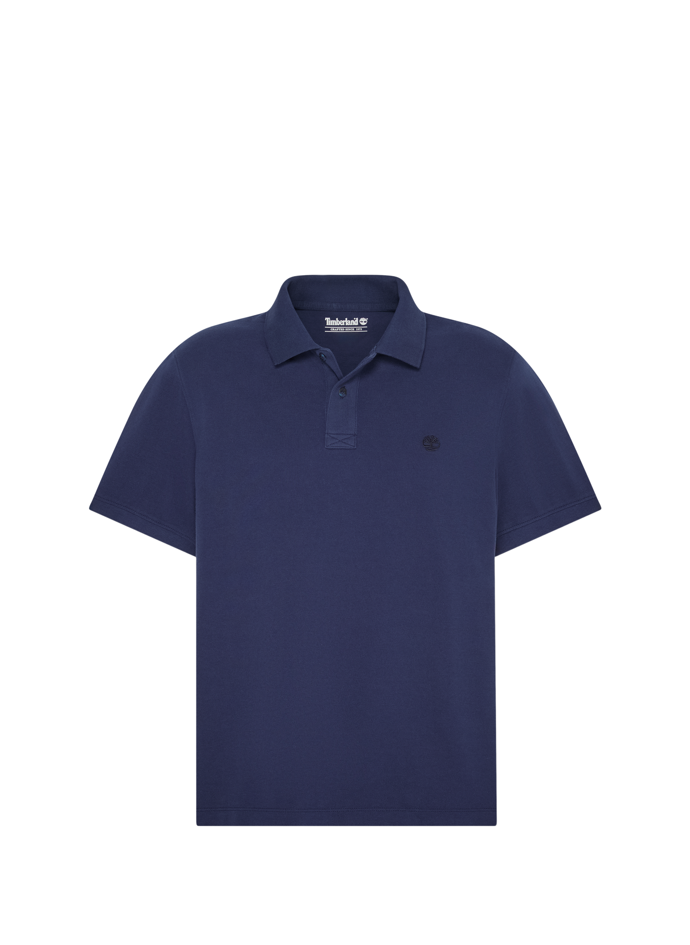 Polo a maniche corte con logo in cotone TIMBERLAND Blu