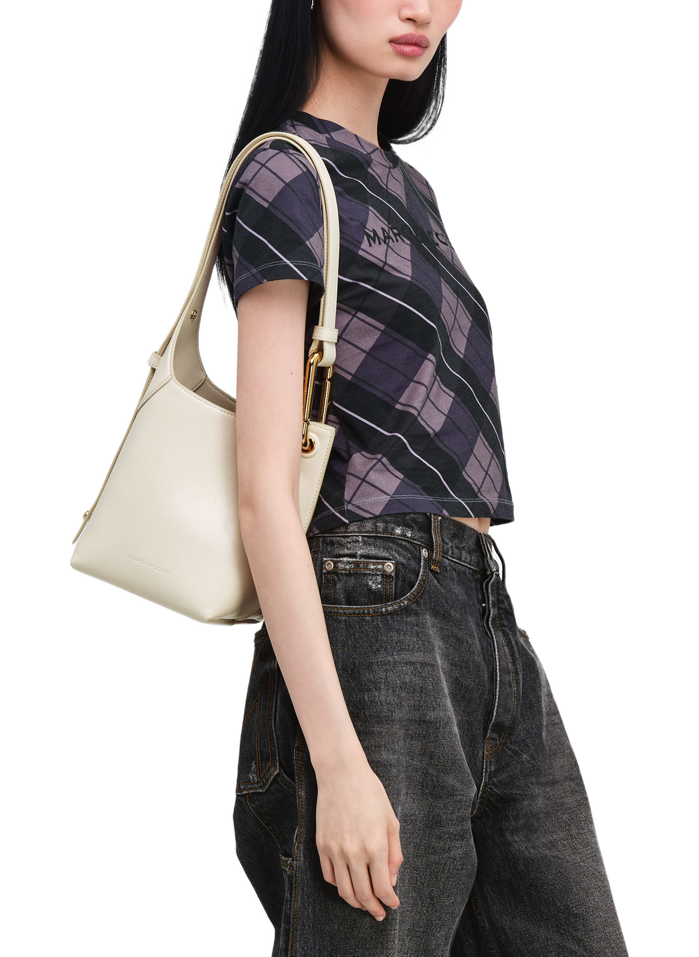 The Scene Bucket leather shoulder bag MARC JACOBS White