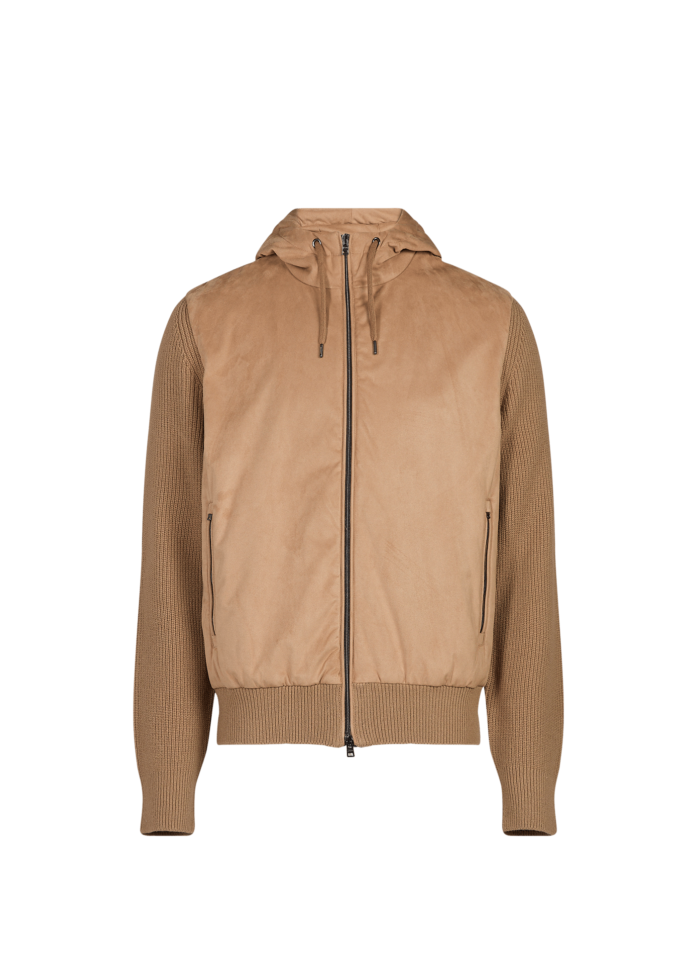 Oversized wool knit cardigan HERNO Brown