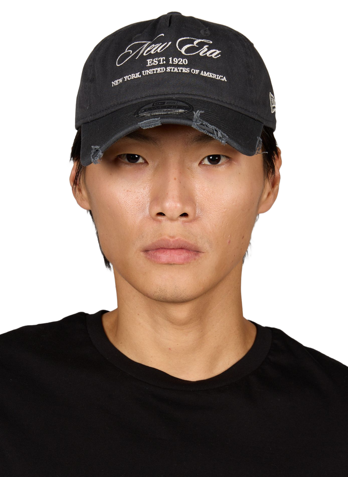 Cotton baseball cap with embroidered logo  NEW ERA Black