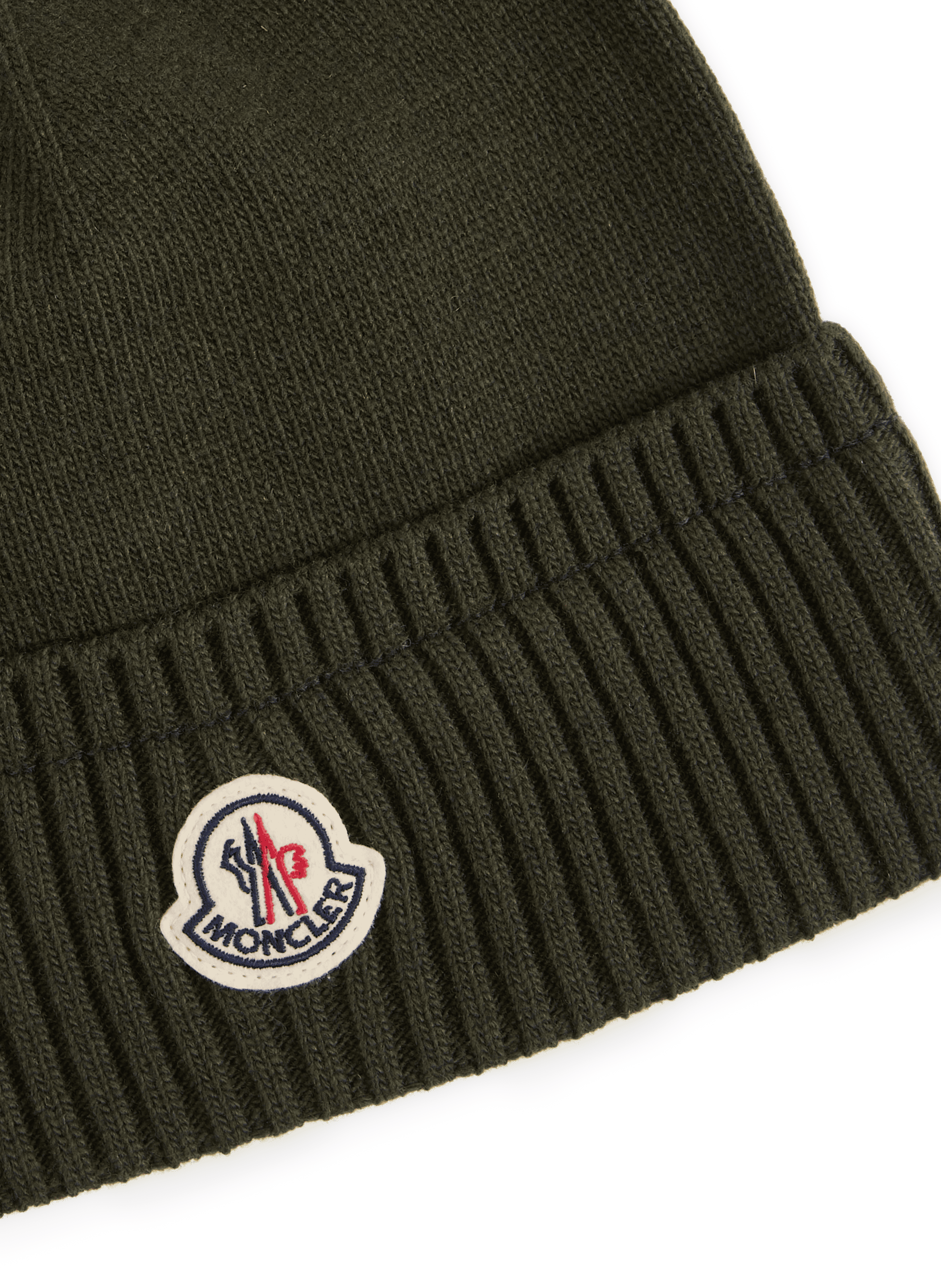 Gorro liso de lana virgen y cachemira MONCLER Verde