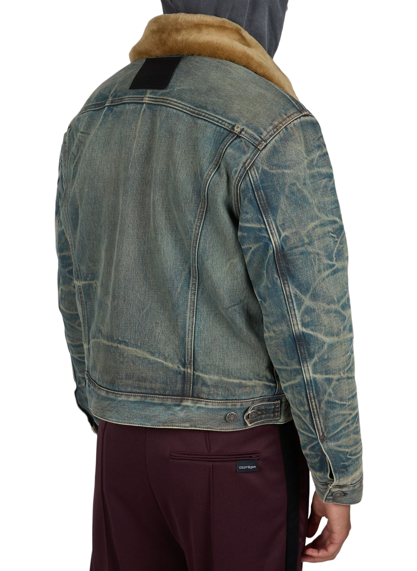 Veste en denim en coton ACNE STUDIOS Bleu