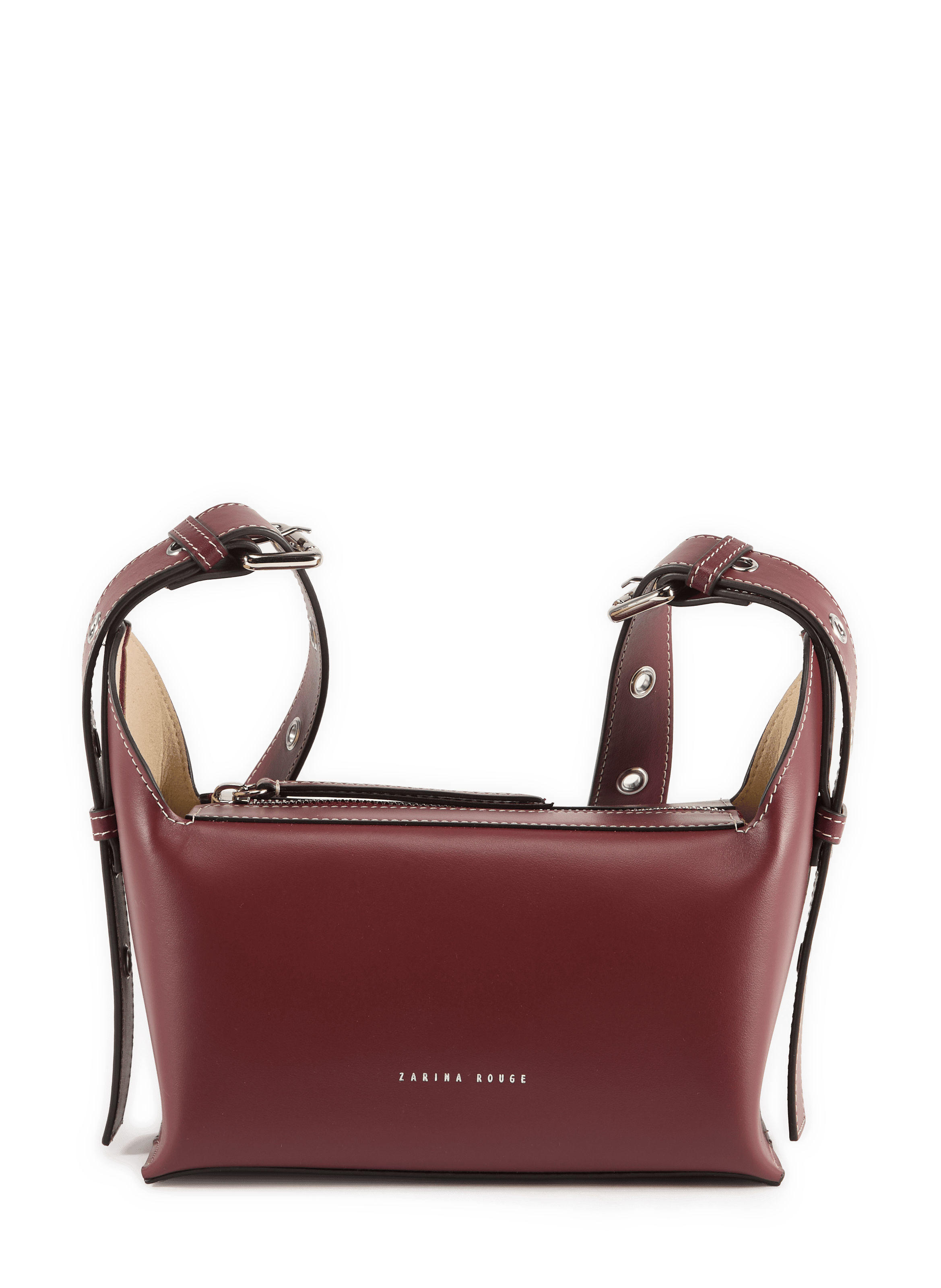 Charlie cow leather handbag ZARINA ROUGE Brown