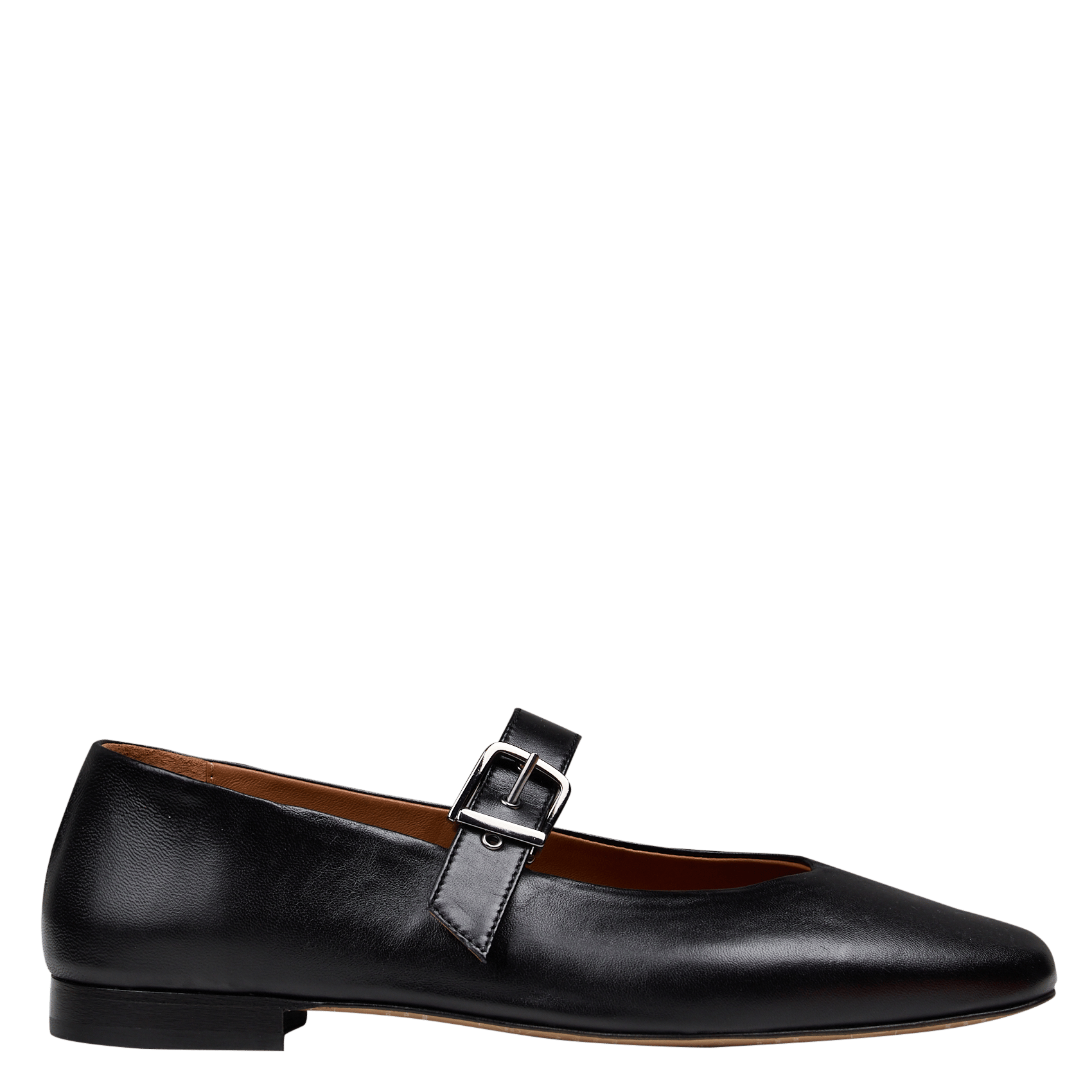 Mado leather strap ballet flats BOBBIES Black