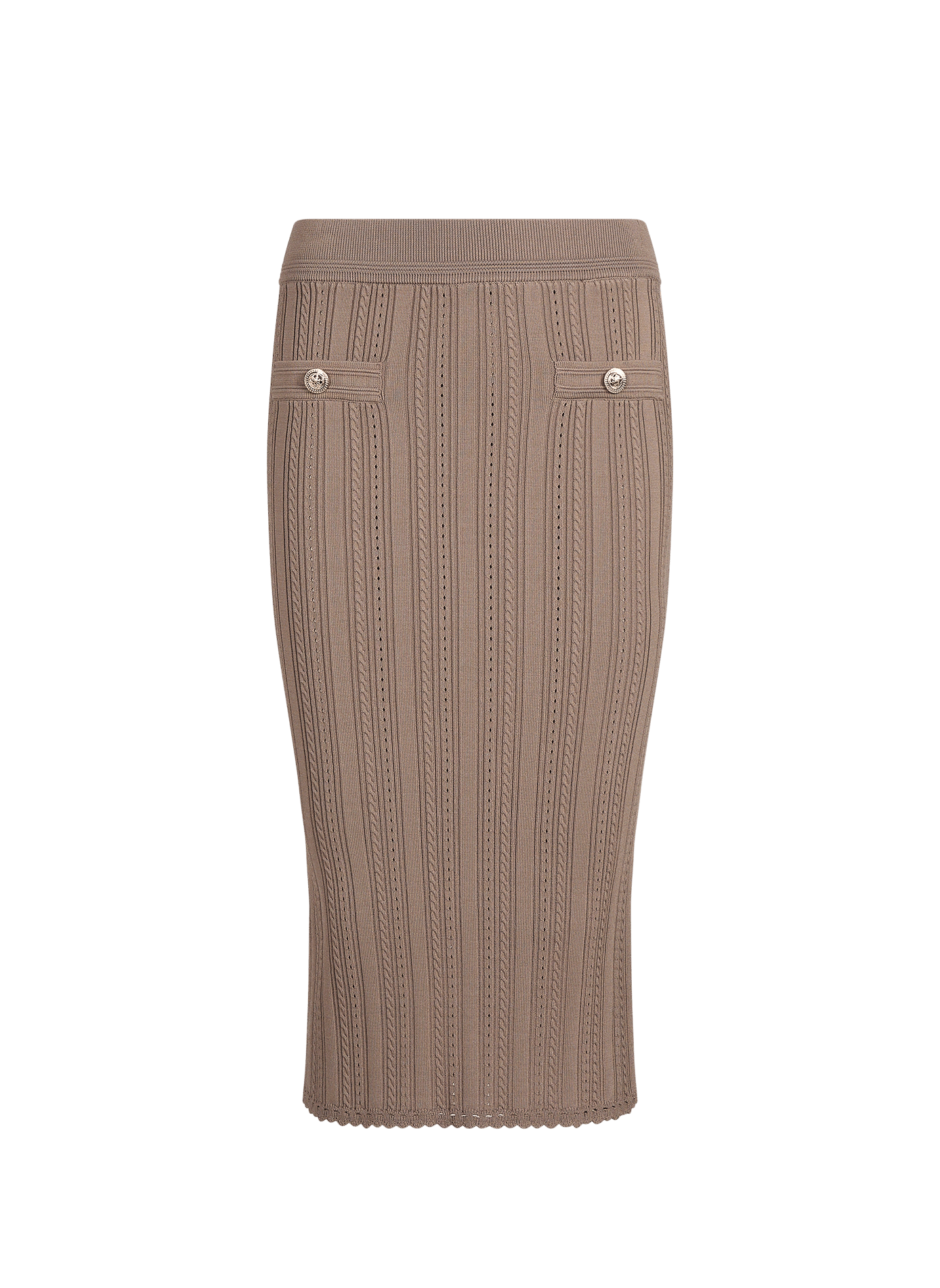 Jupe midi côtelé  GUESS Brown