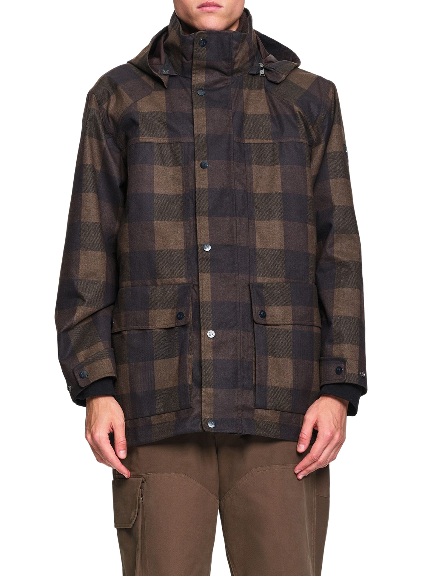 Parka mi-longue à carreaux AIGLE Multicolore