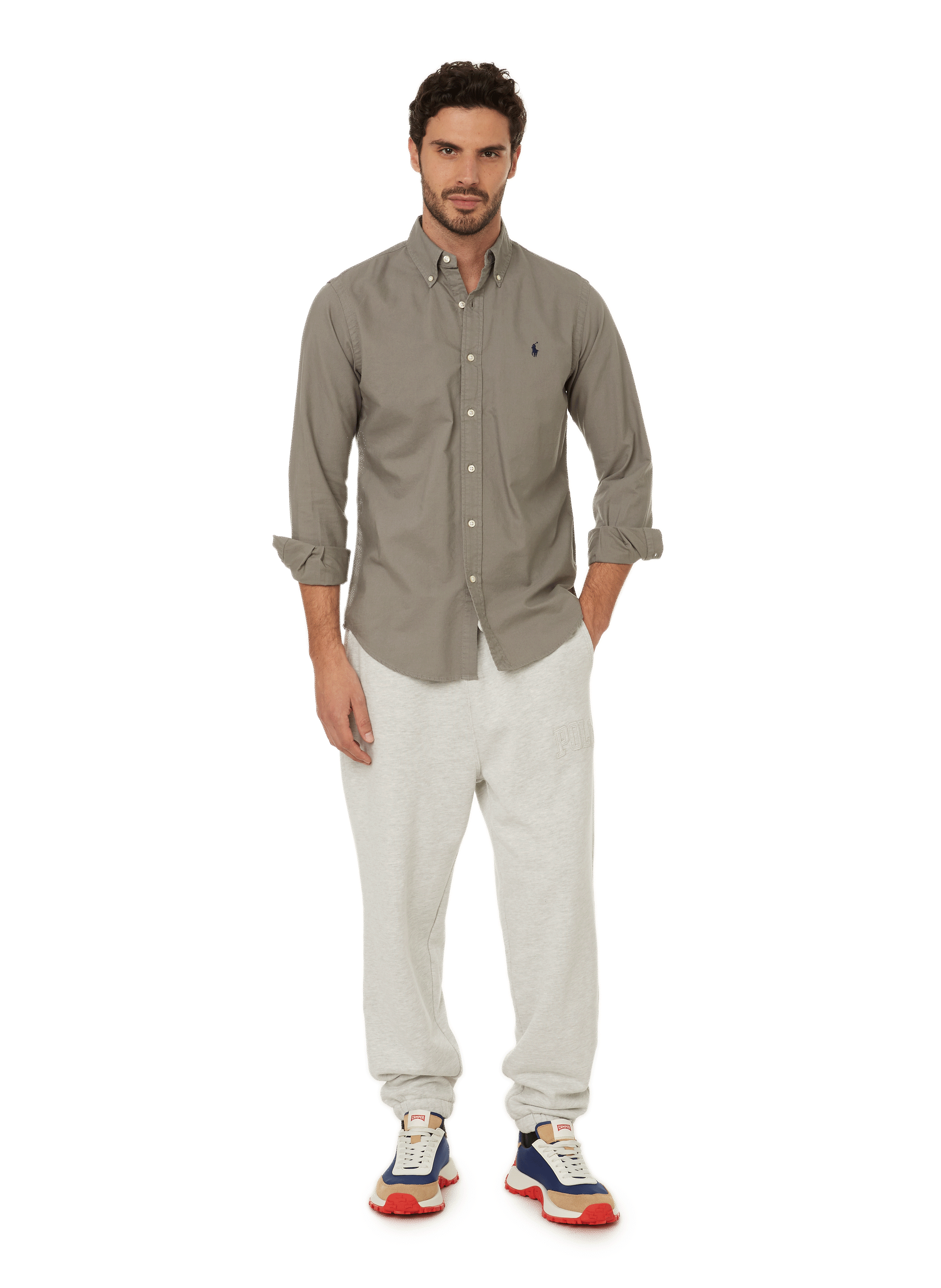 Long-sleeved cotton shirt POLO RALPH LAUREN Grey