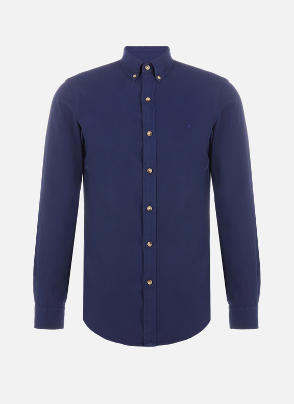 POLO RALPH LAUREN Fitted cotton shirt Blue