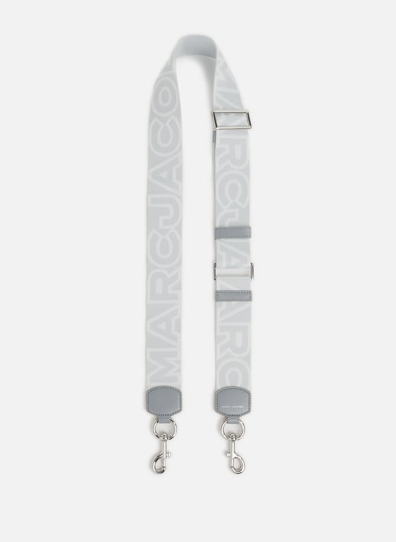 Adjustable shoulder strap with logo Grey by MARC JACOBS MARC JACOBS Adjustable shoulder strap with logo Grey