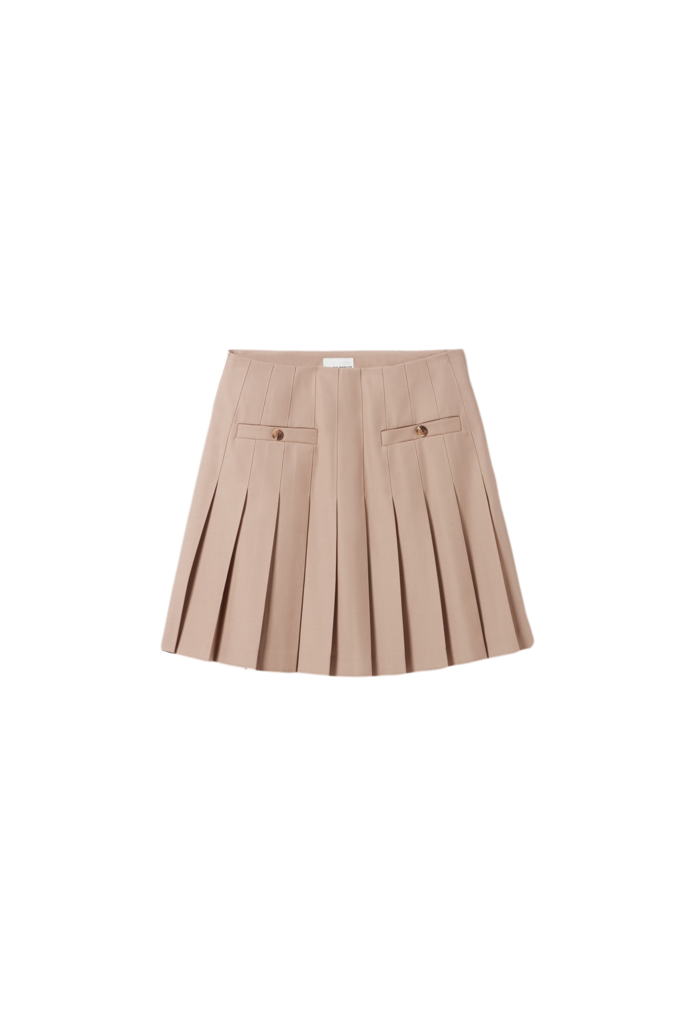 Jupe courte plissée CLAUDIE PIERLOT Beige