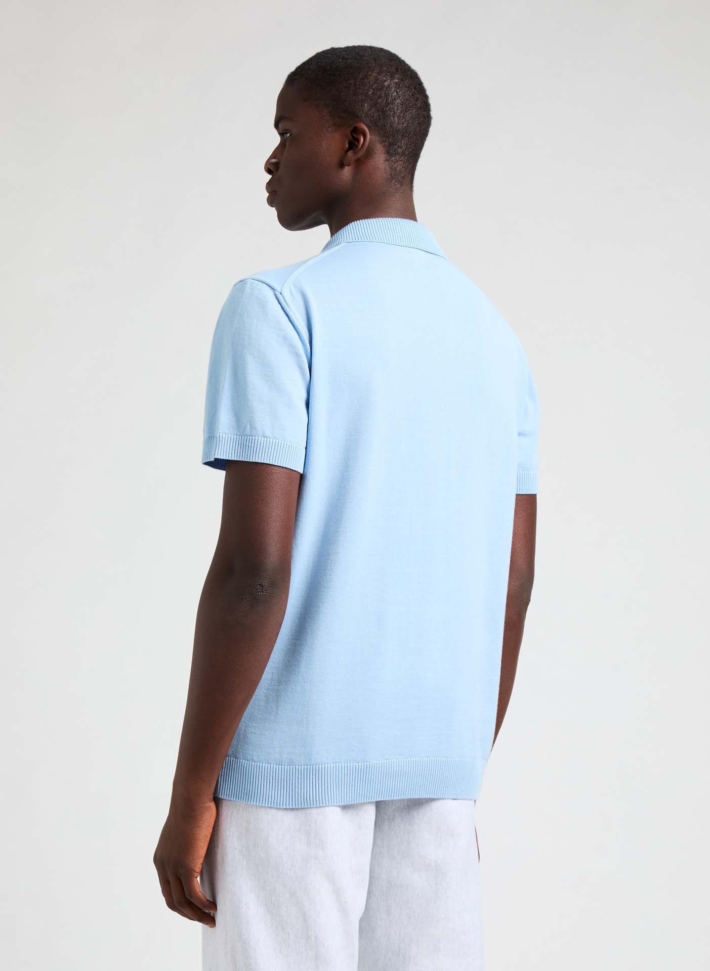 Polo en coton Dolo AU PRINTEMPS PARIS Bleu