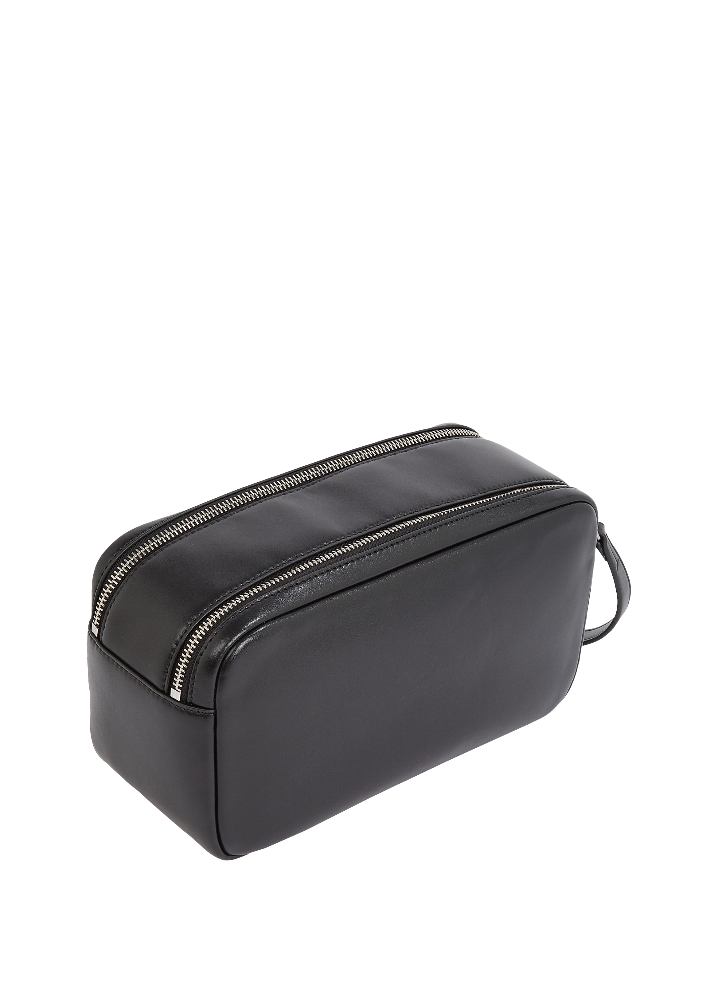 Faux leather toiletry bag CALVIN KLEIN Black