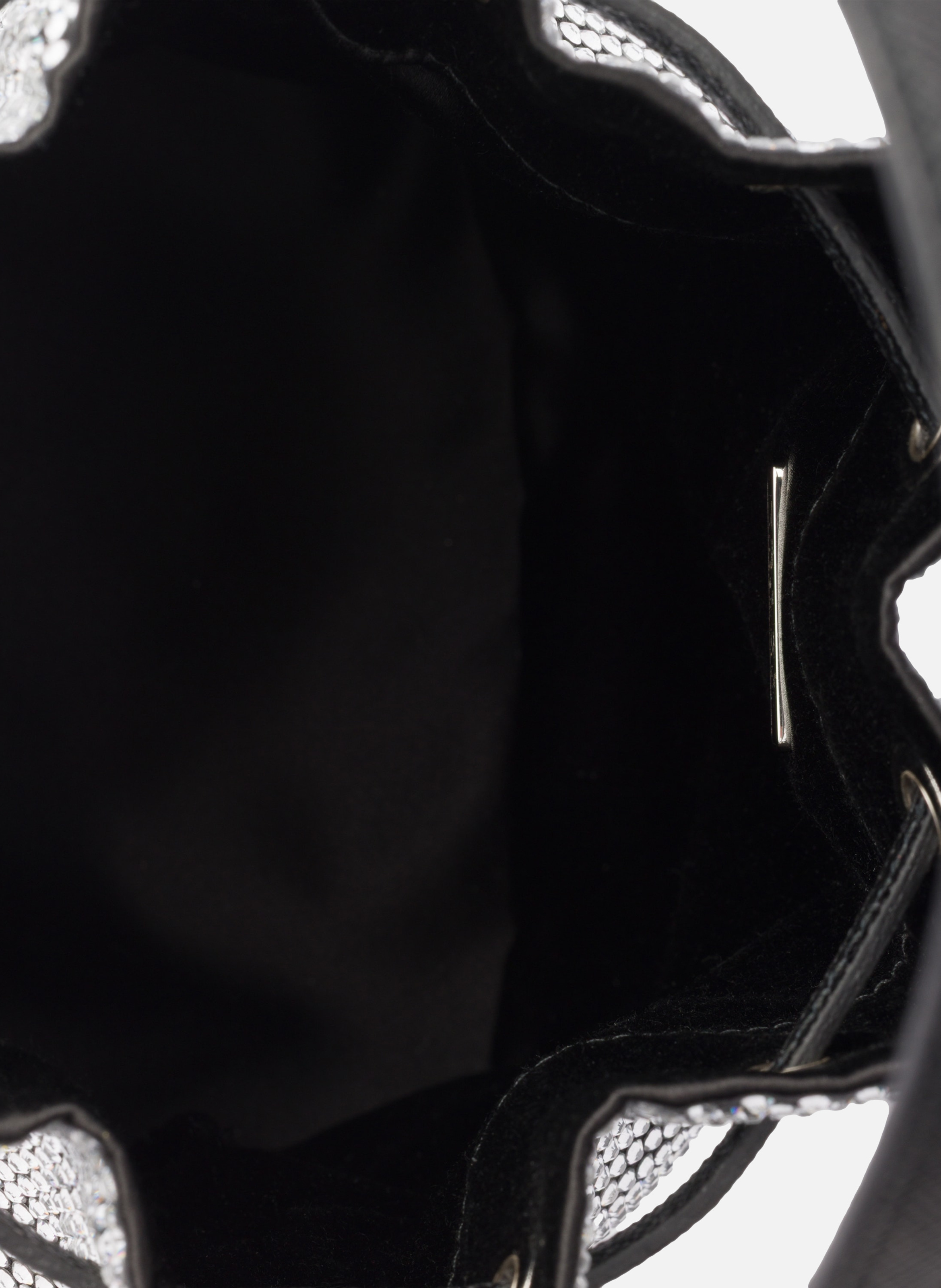 Mini sac en satin à cristaux PRADA Argent