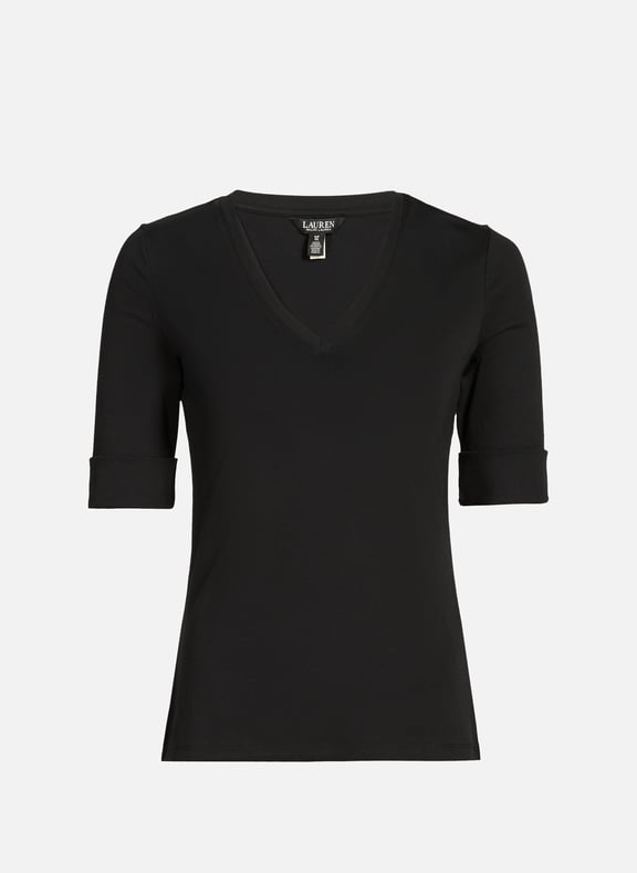 Classic Cotton T-Shirt Black by LAUREN LAUREN Classic Cotton T-Shirt Black