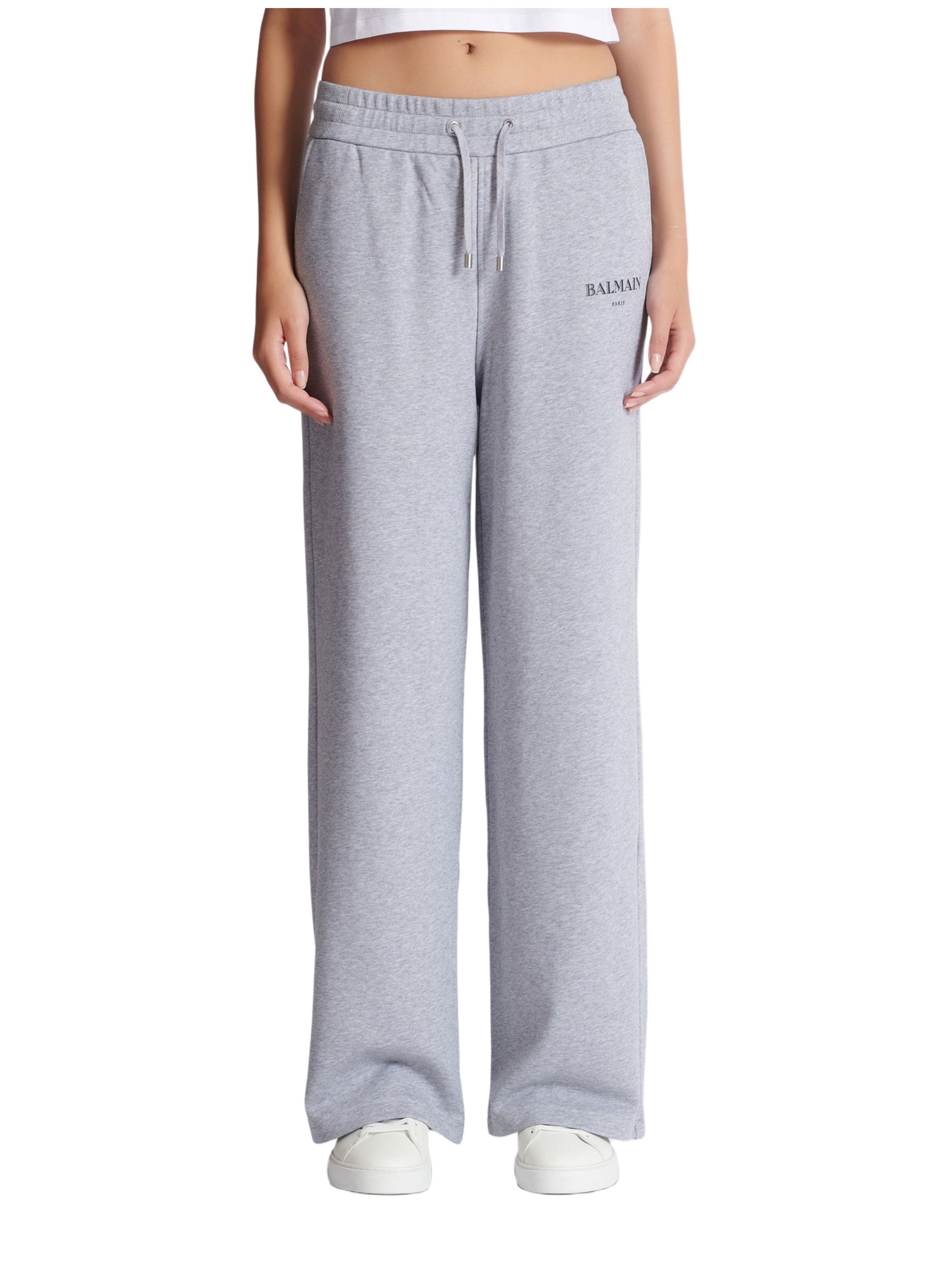 Pantalon sportswear en jersey BALMAIN Gris