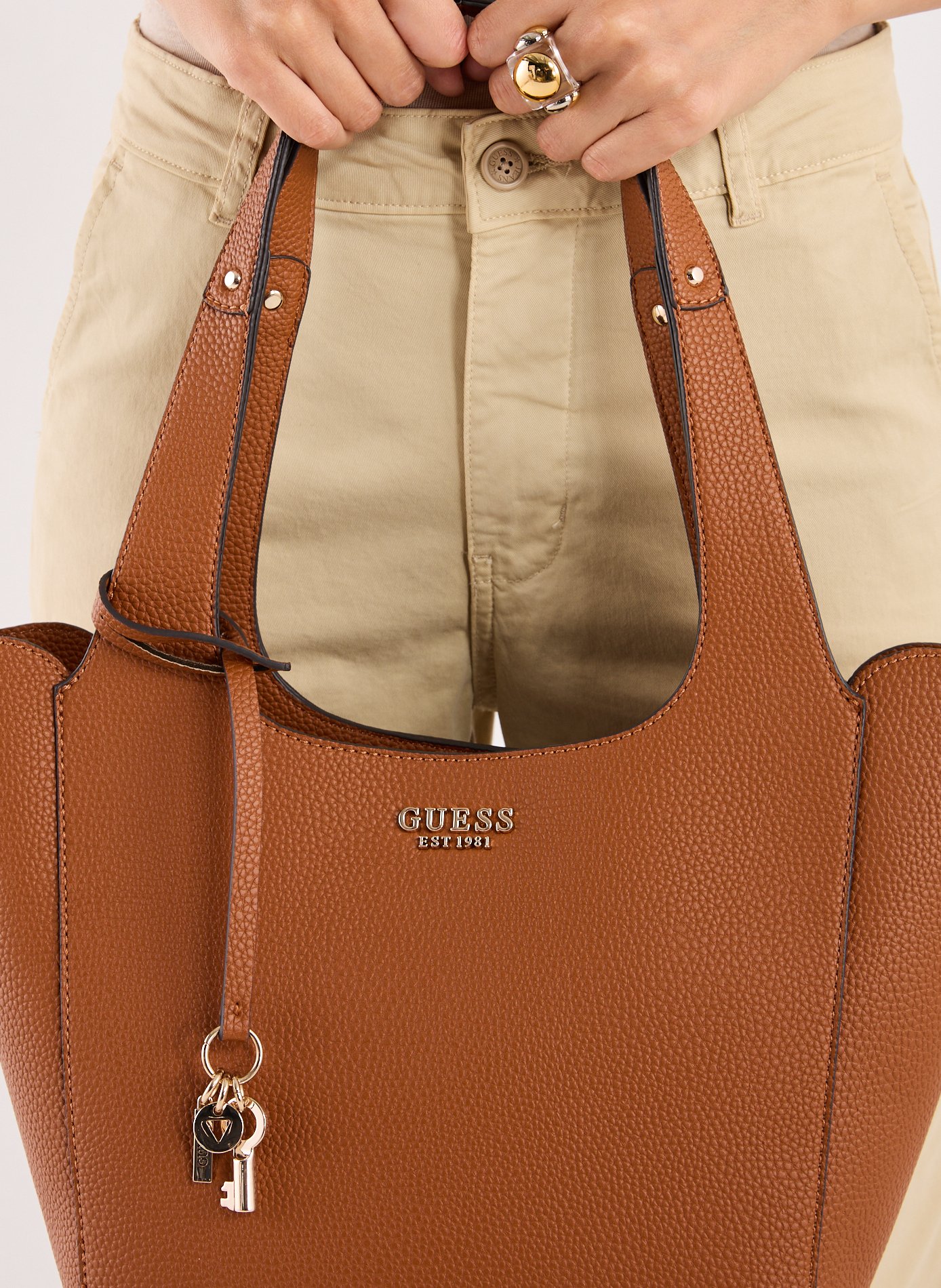 Sac cabas Calista GUESS Marron
