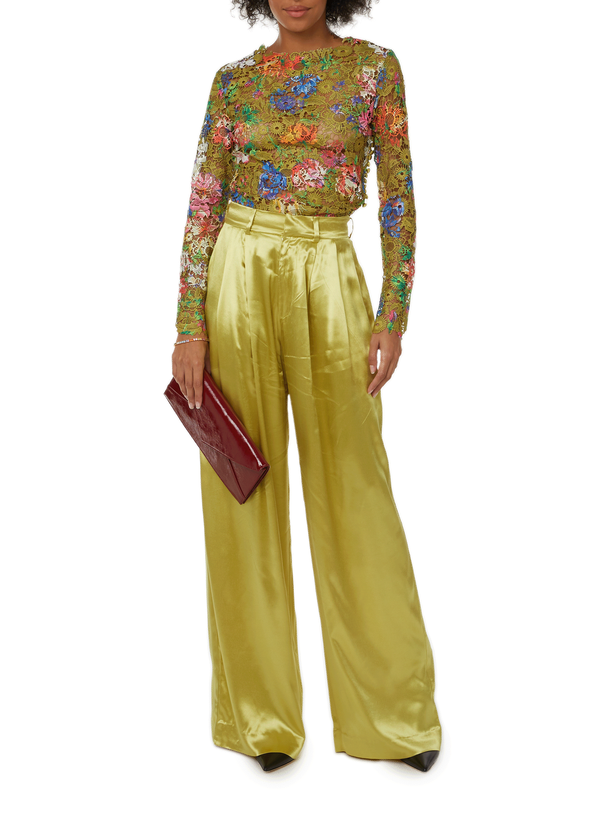 Pochette verni en cuir SAISON 1865 Rouge