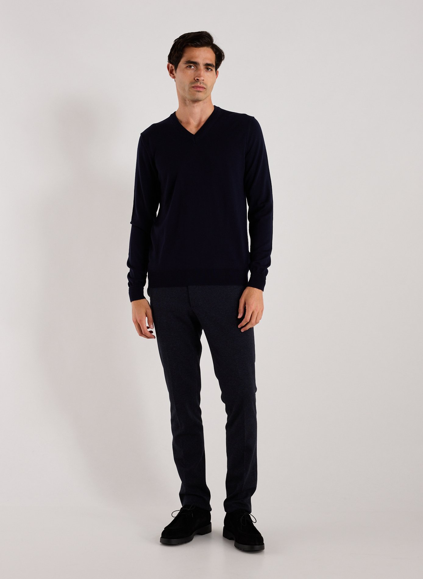 Wool V-neck Jumper FACONNABLE Blue