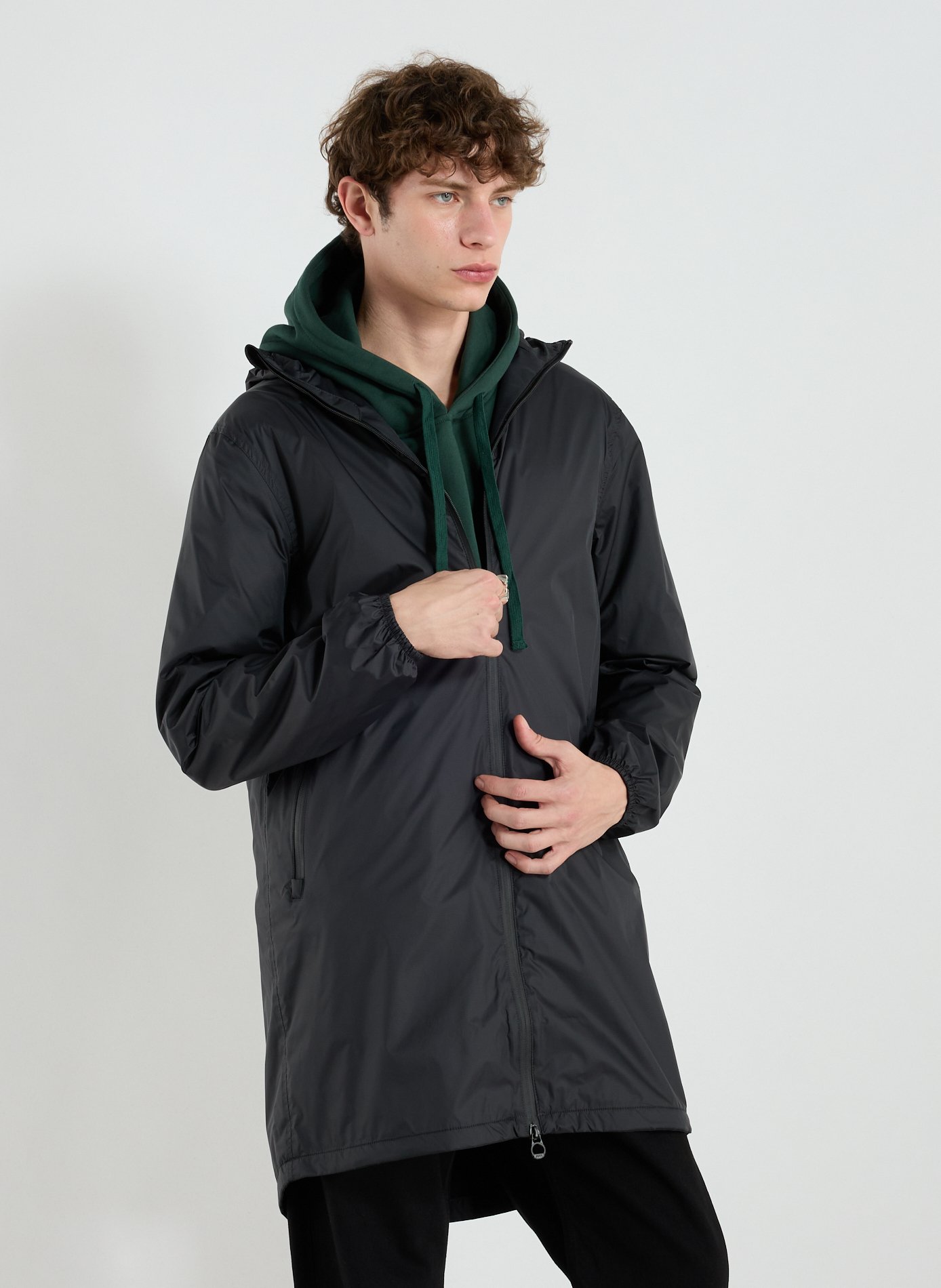 JOTT Mid-length hooded parka Black