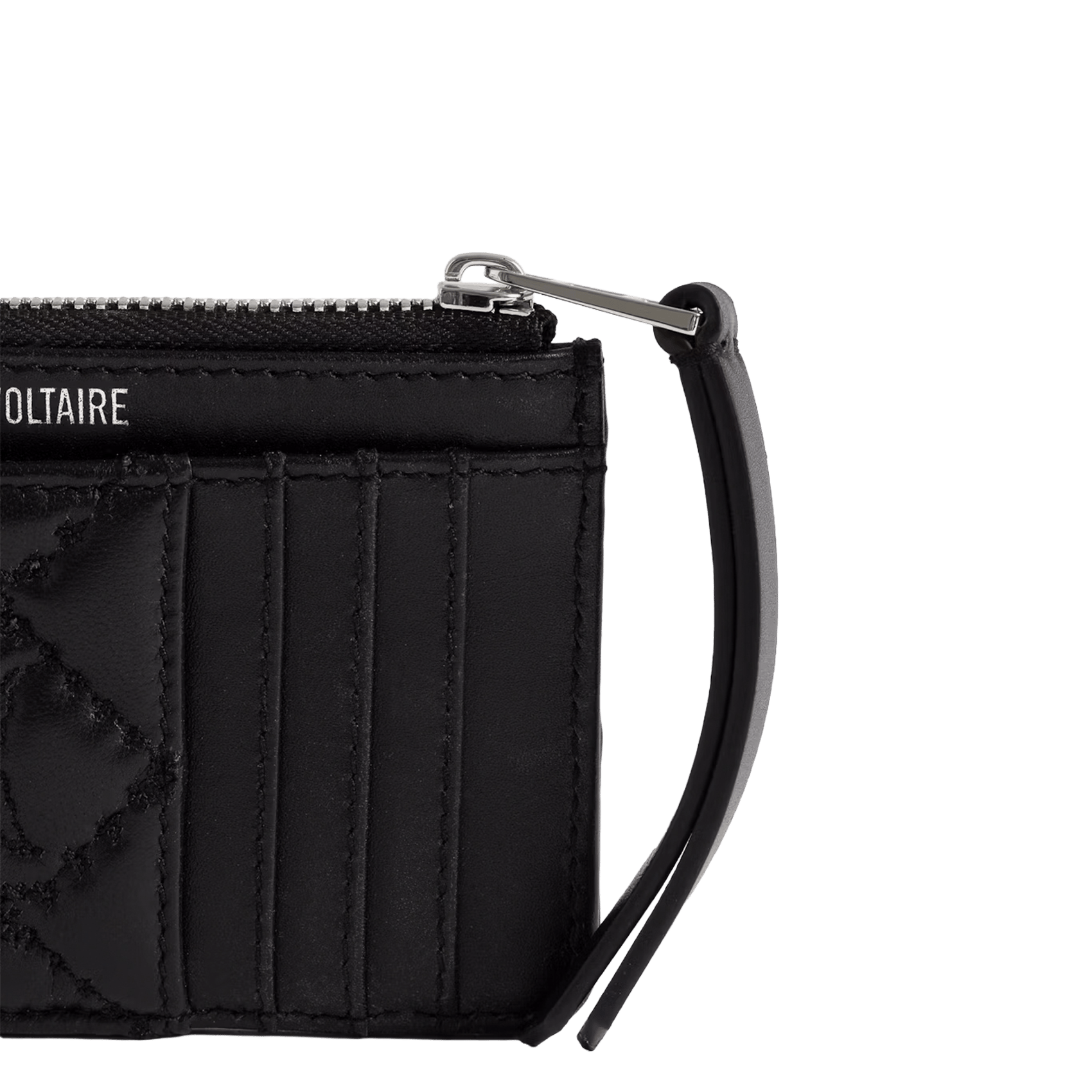 Porte-cartes en cuir matelassé zv card ZADIG&VOLTAIRE Noir