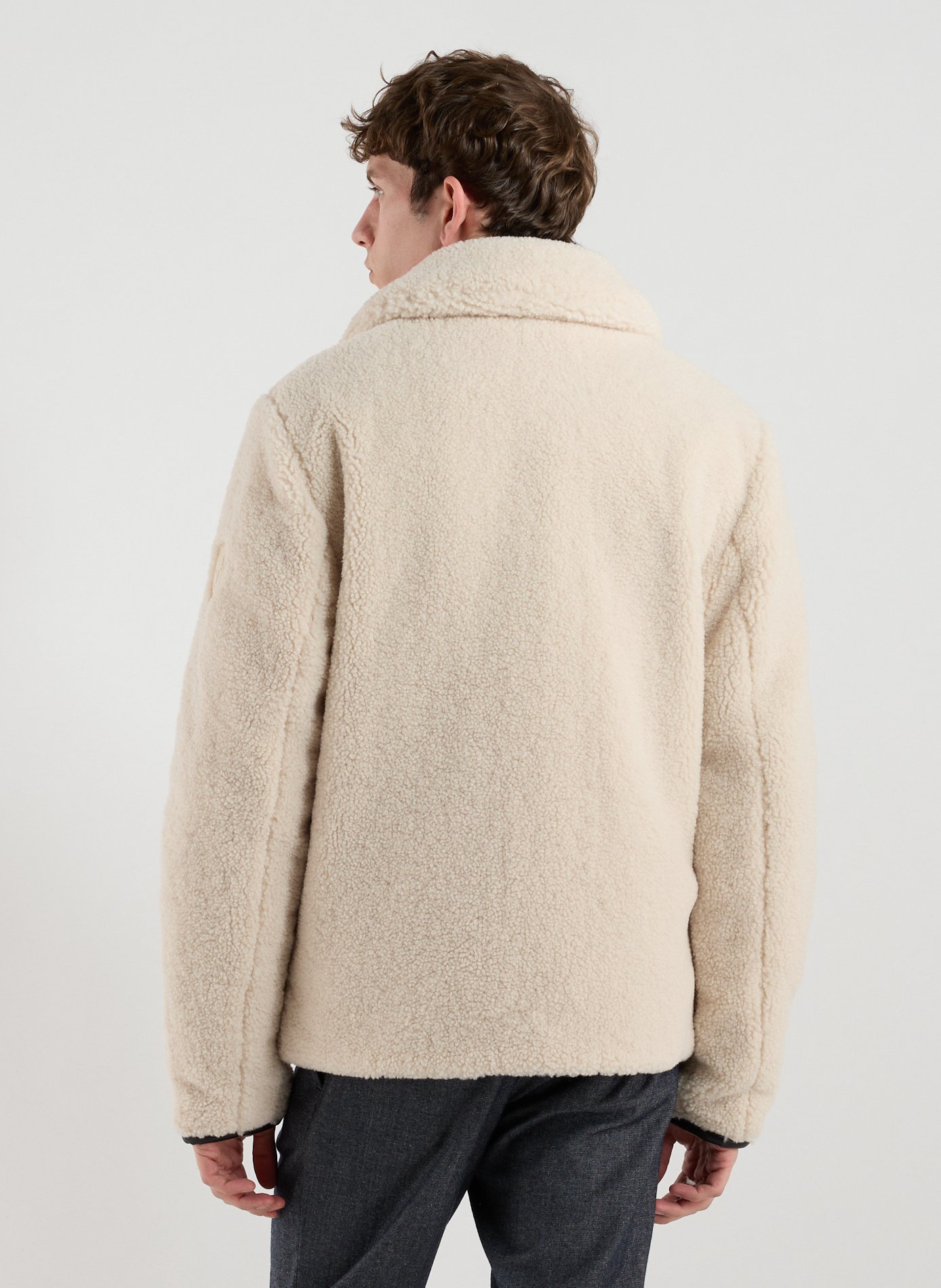 Veste droite shearling à col classique SAVE THE DUCK Beige