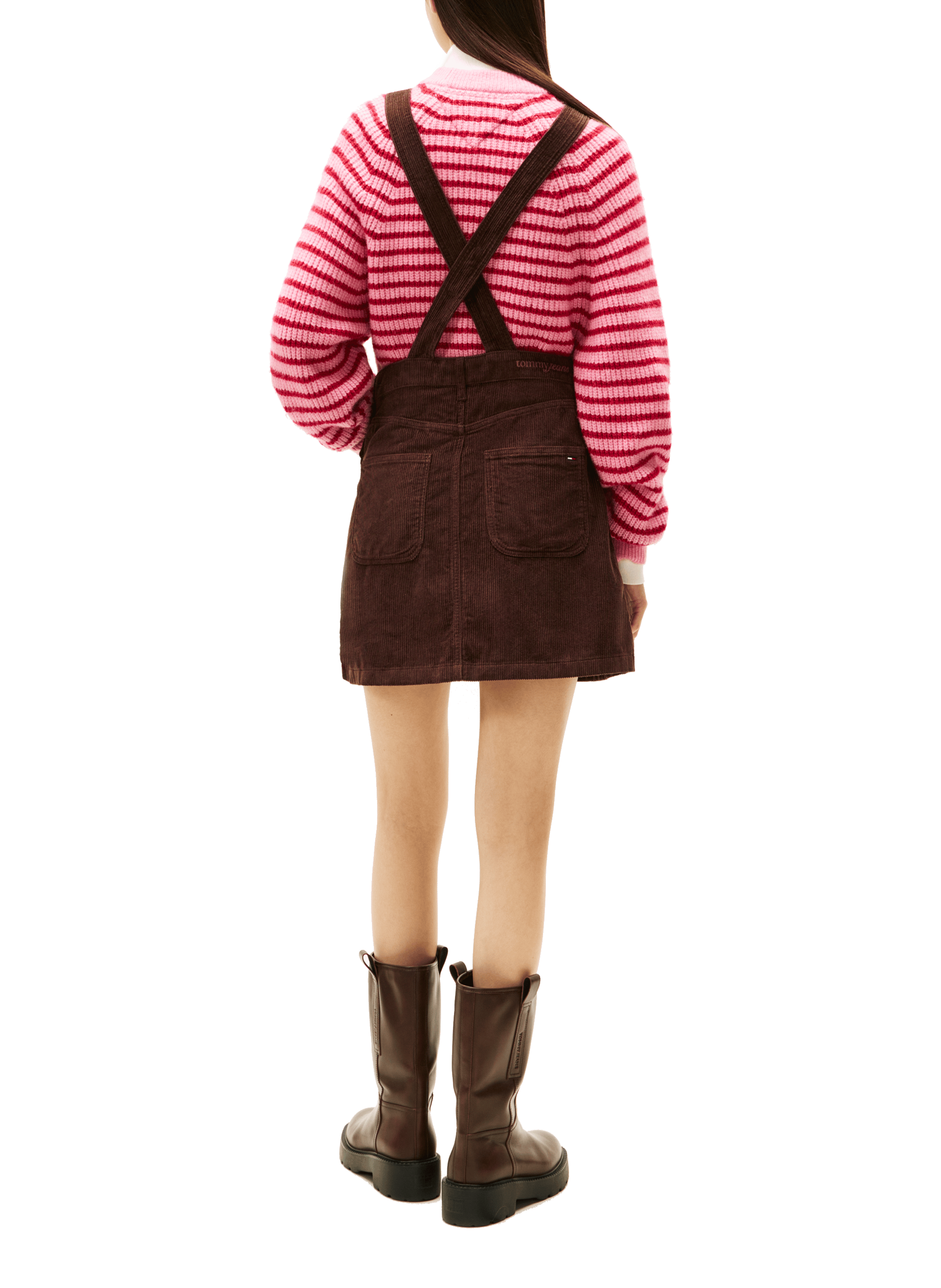 Robe salopette en coton TOMMY HILFIGER Marron