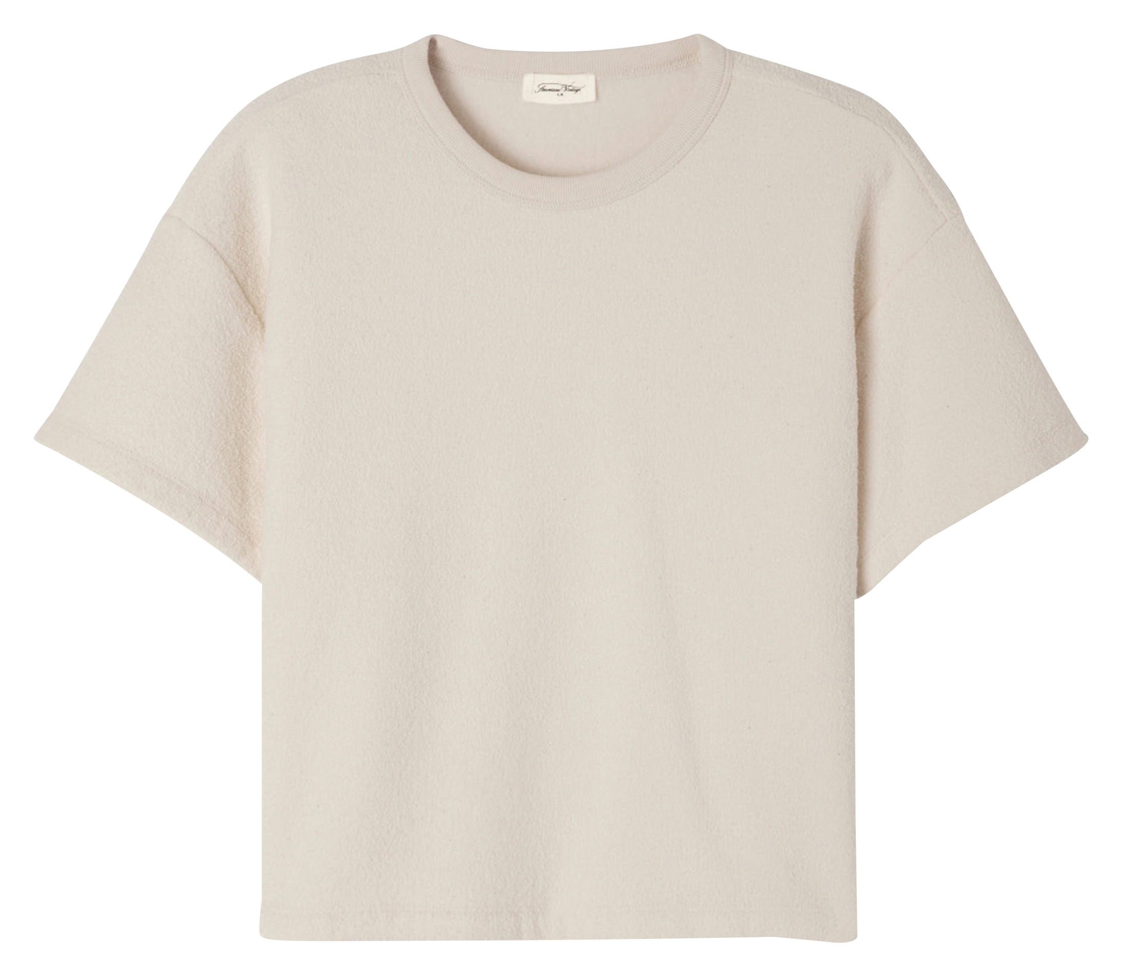 Tee-shirt ample col rond en coton bio bobypark AMERICAN VINTAGE Beige