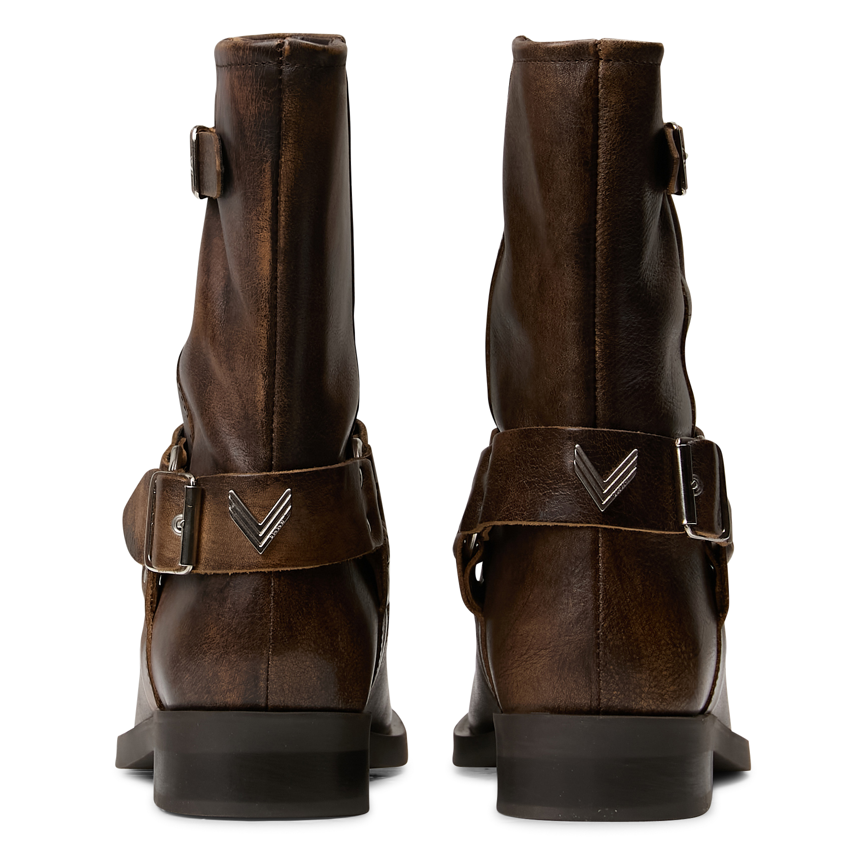 Bottines en cuir IKKS Marron