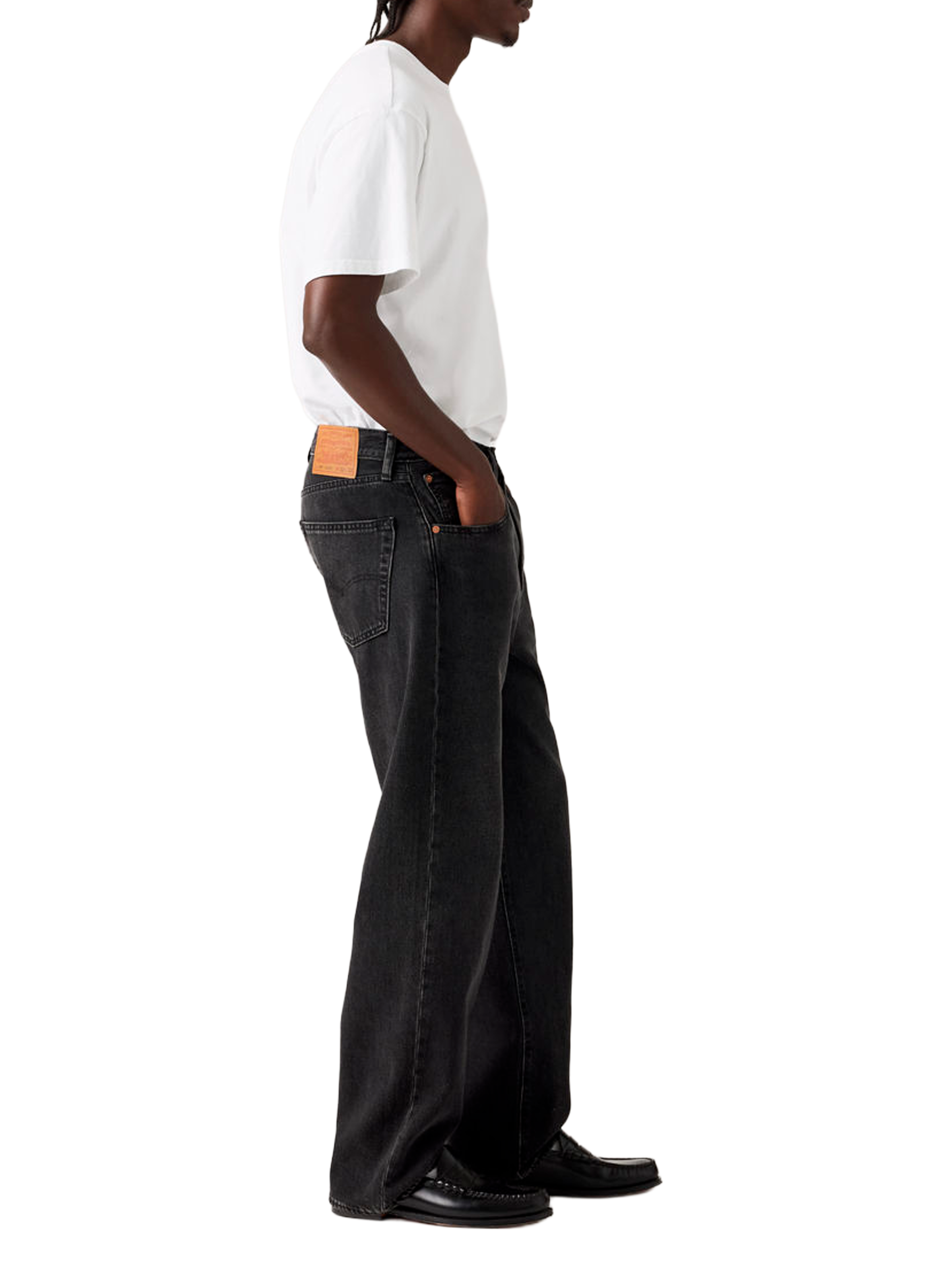 501 straight leg jeans in cotton LEVI'S Black