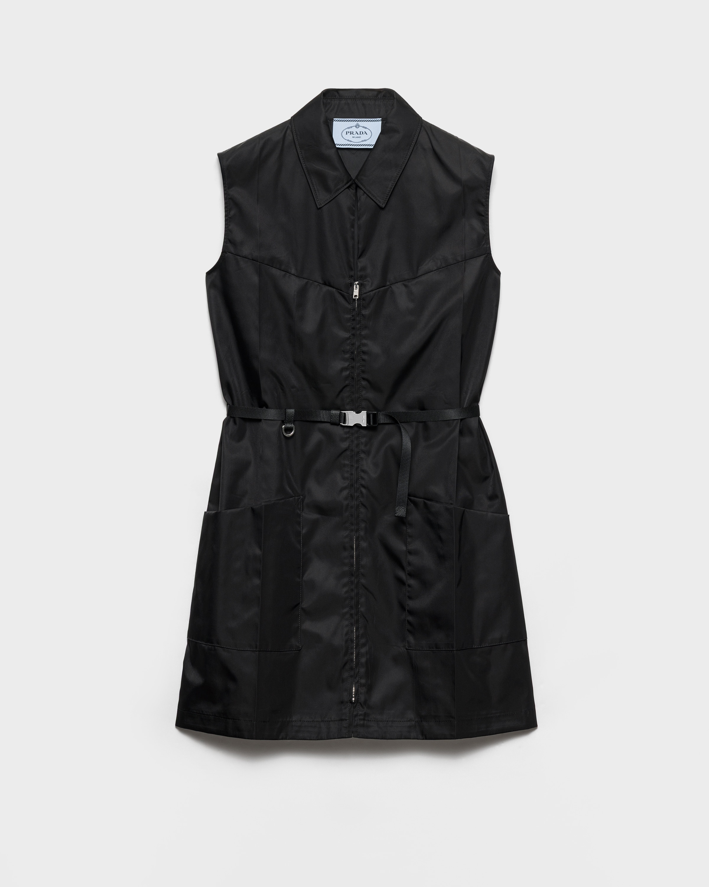 Robe courte en re-nylon PRADA Noir