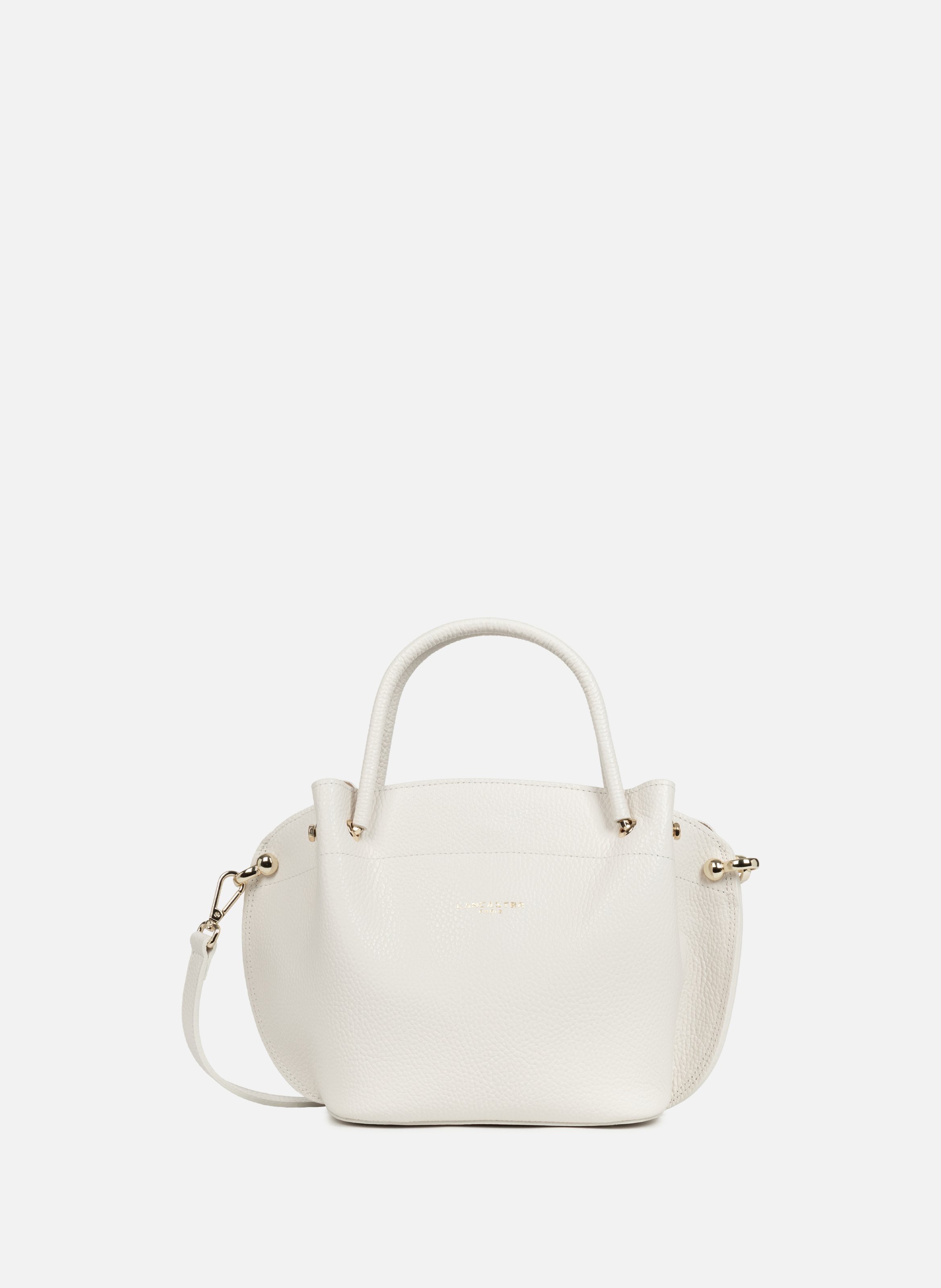 Sac à main - foulonné double louisa LANCASTER Blanc