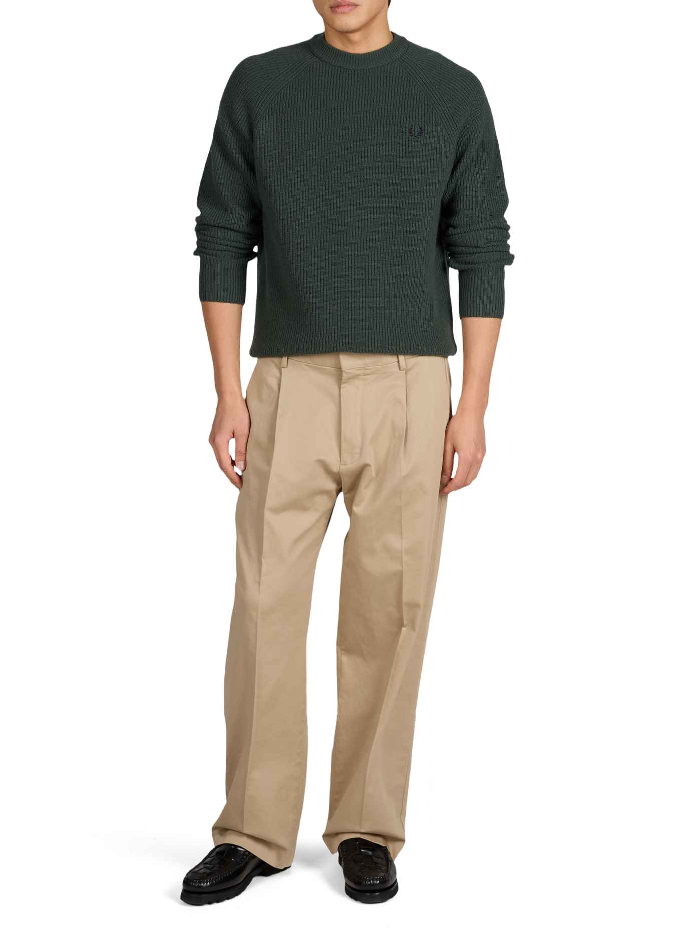 Cotton jumper FRED PERRY Green