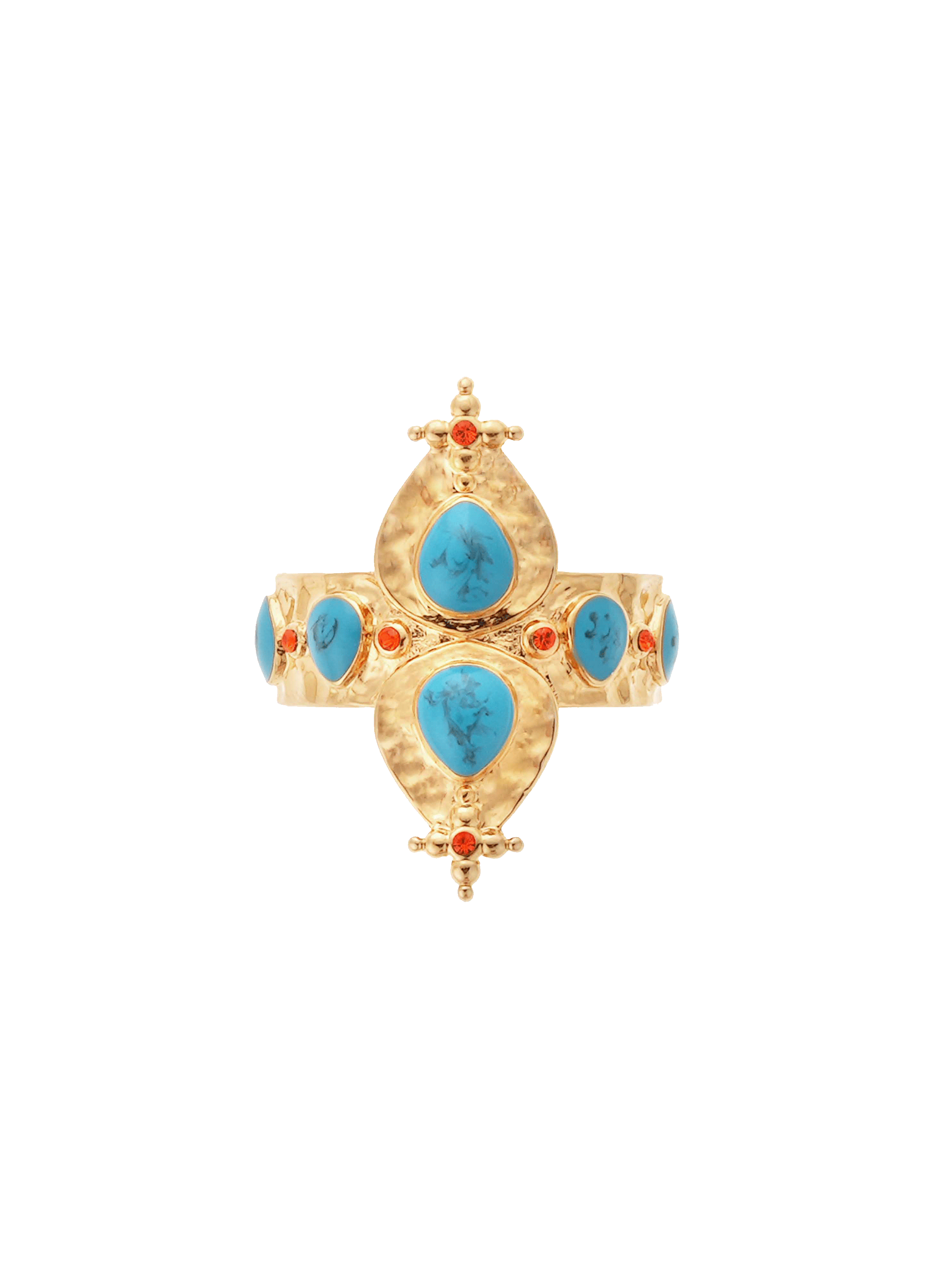 Bague réglable cabochon émail vadja HIPANEMA Bleu