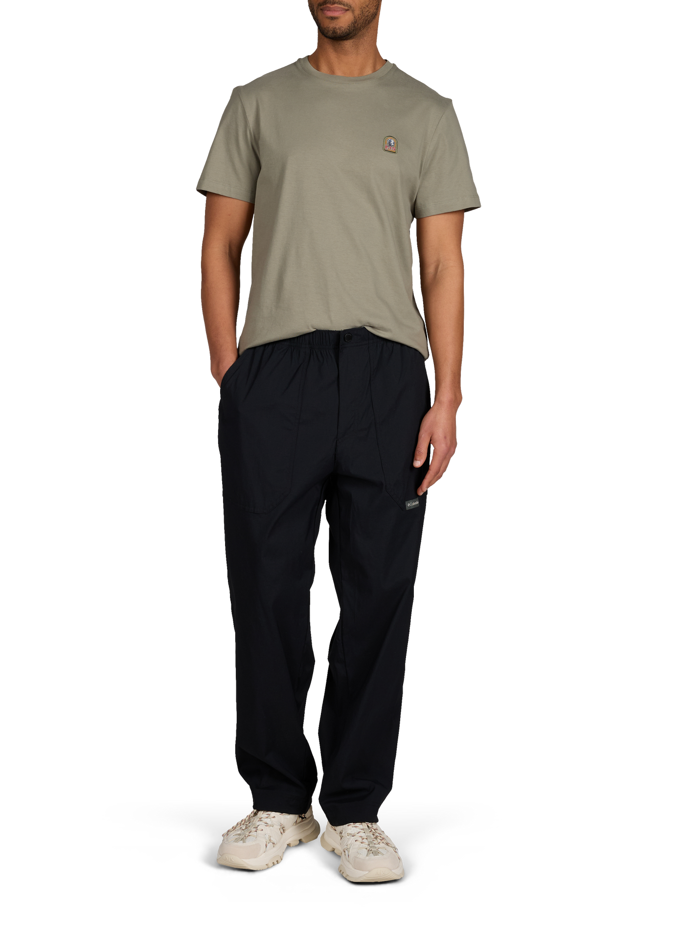 T-shirt Patch Tee en coton PARAJUMPERS Kaki