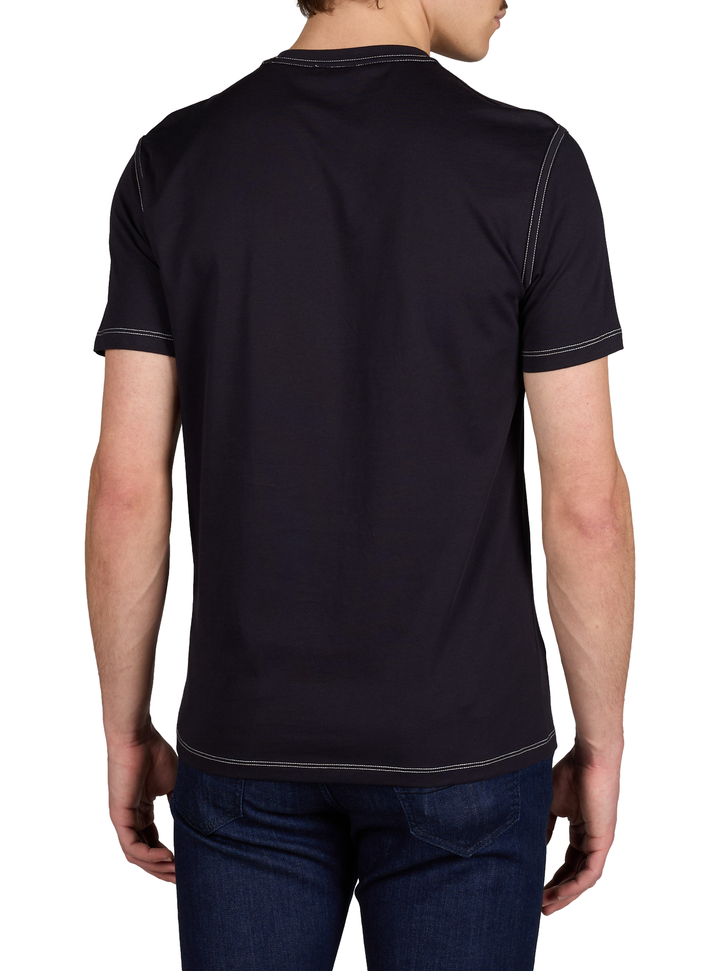 Cotton logo patch T-shirt ARMANI EXCHANGE Blue