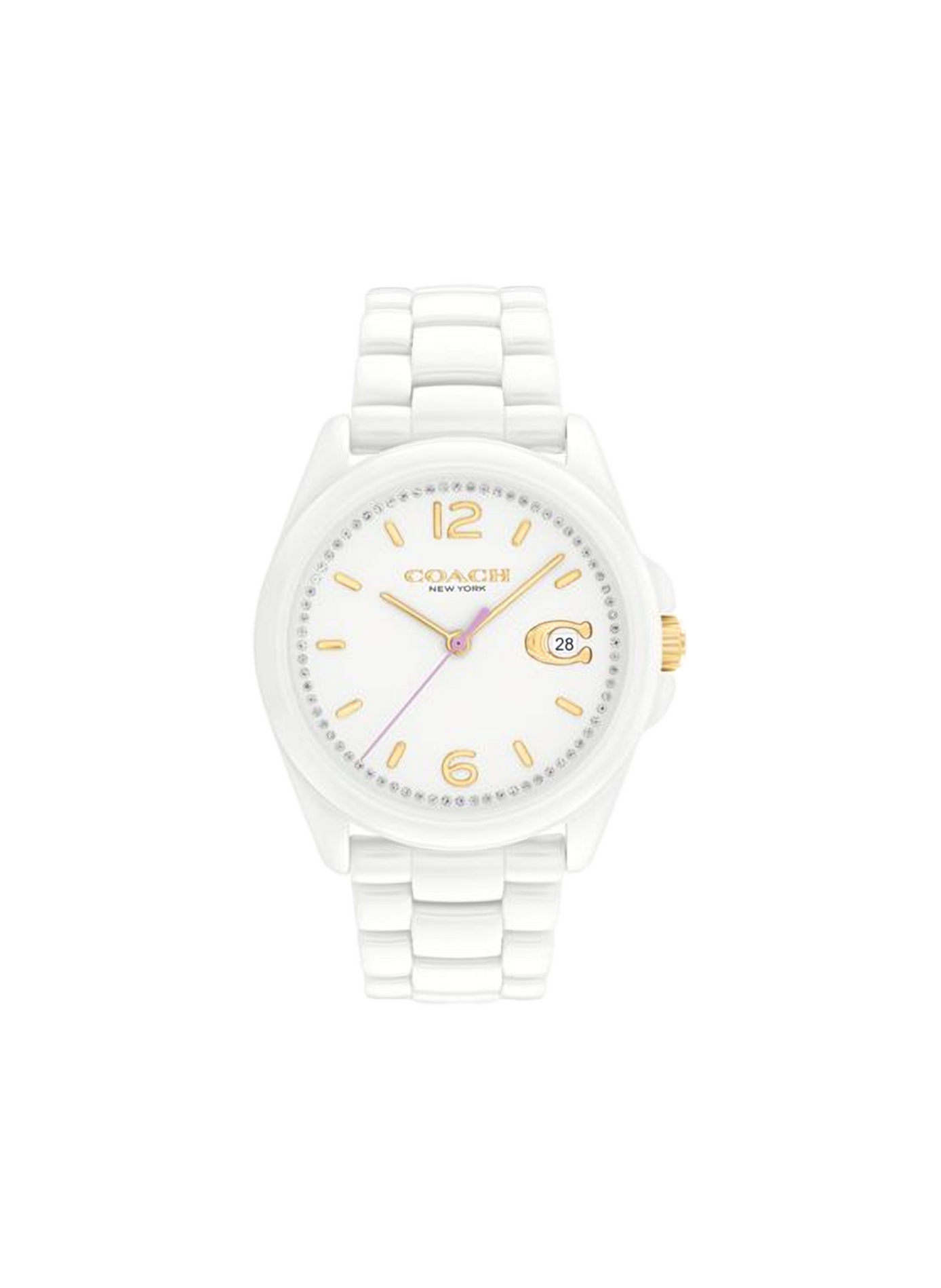Montre quartz Greyson en céramique COACH MONTRES Blanc