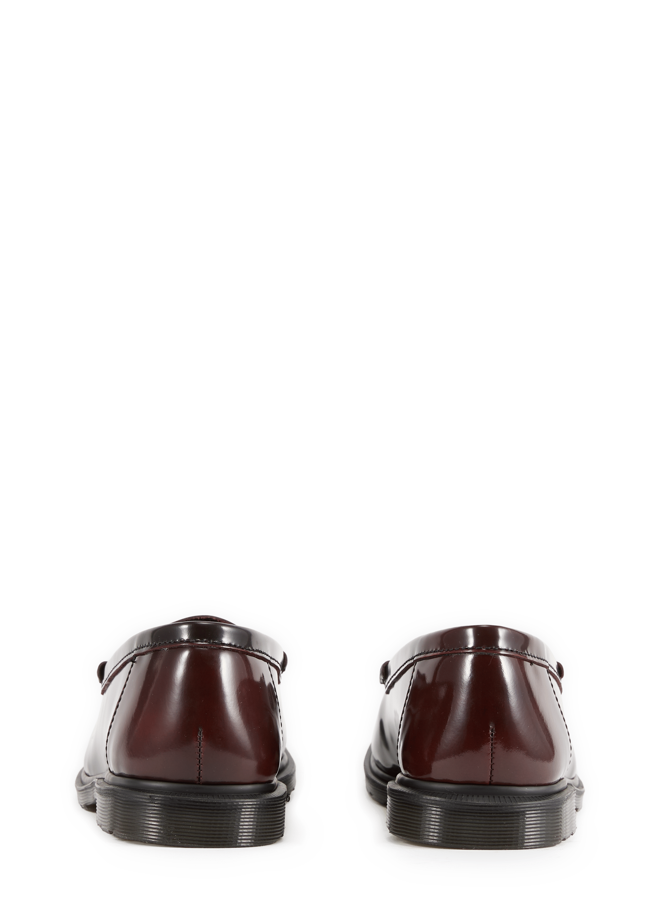 Mocassins en cuir verni DR. MARTENS Rouge