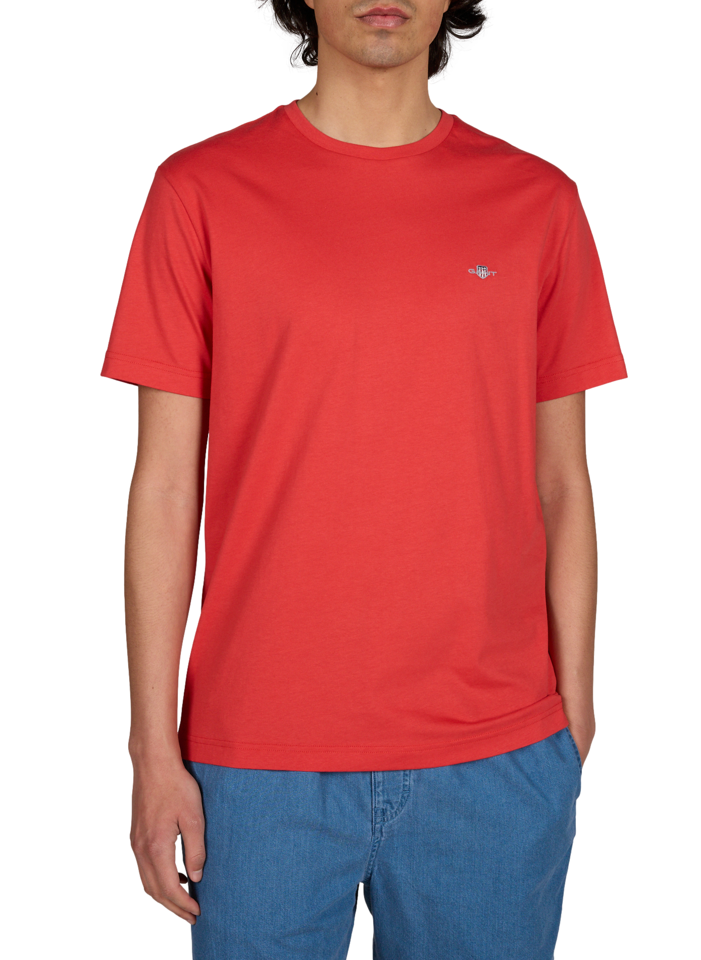 T-shirt uni en coton GANT Rose